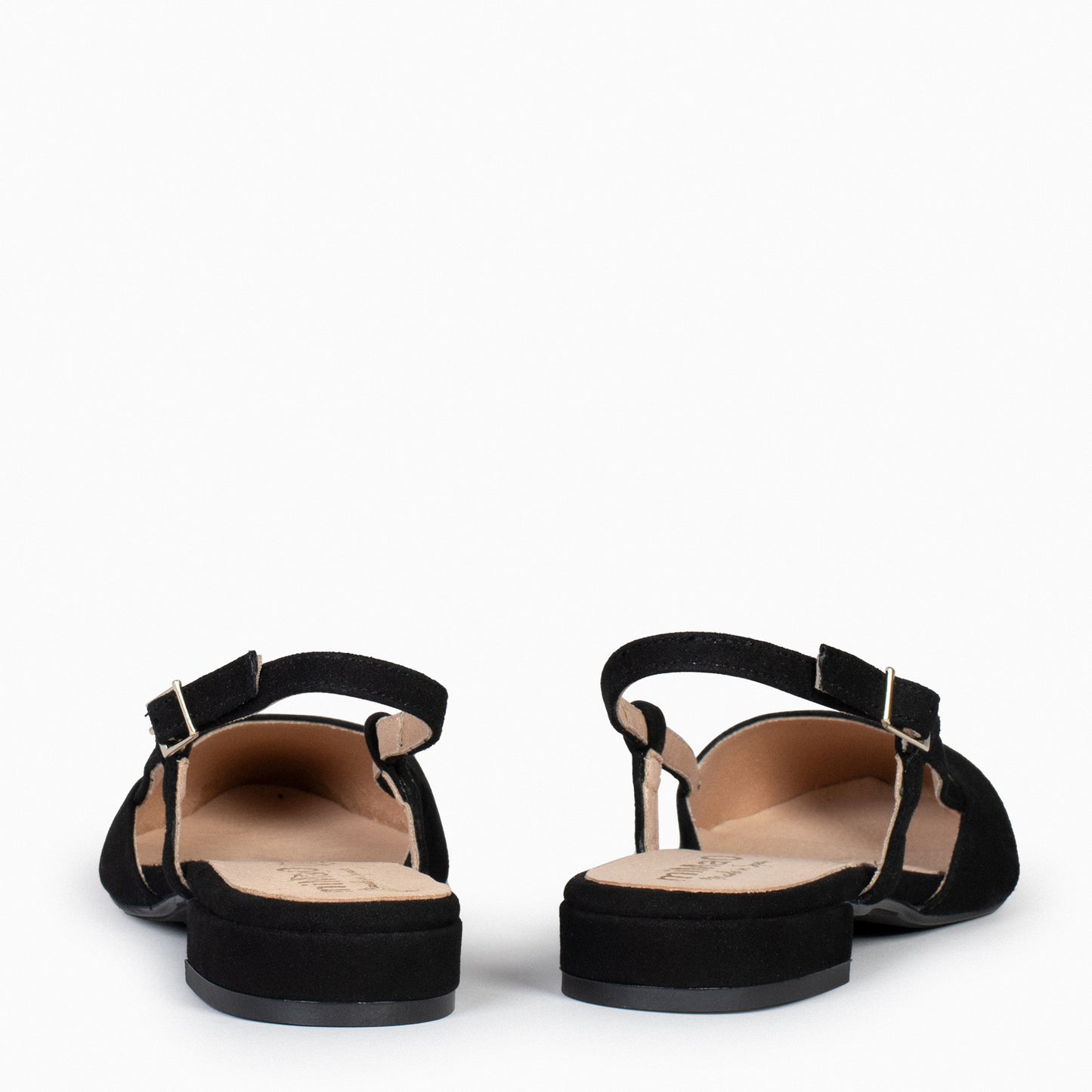 BRUNCH – Zapatos Planos Destalonados NEGRO