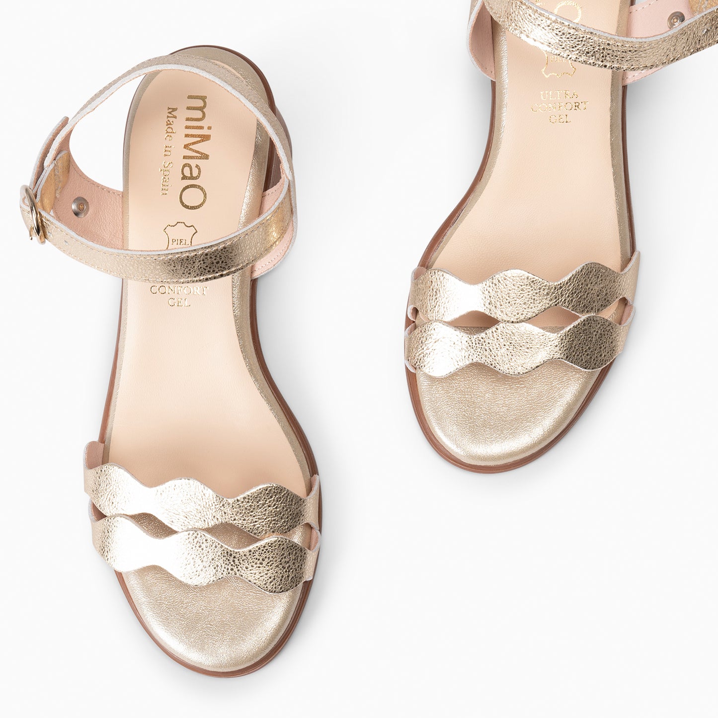 LETY - SANDALIA DE TACÓN DE VESTIR PLATINO