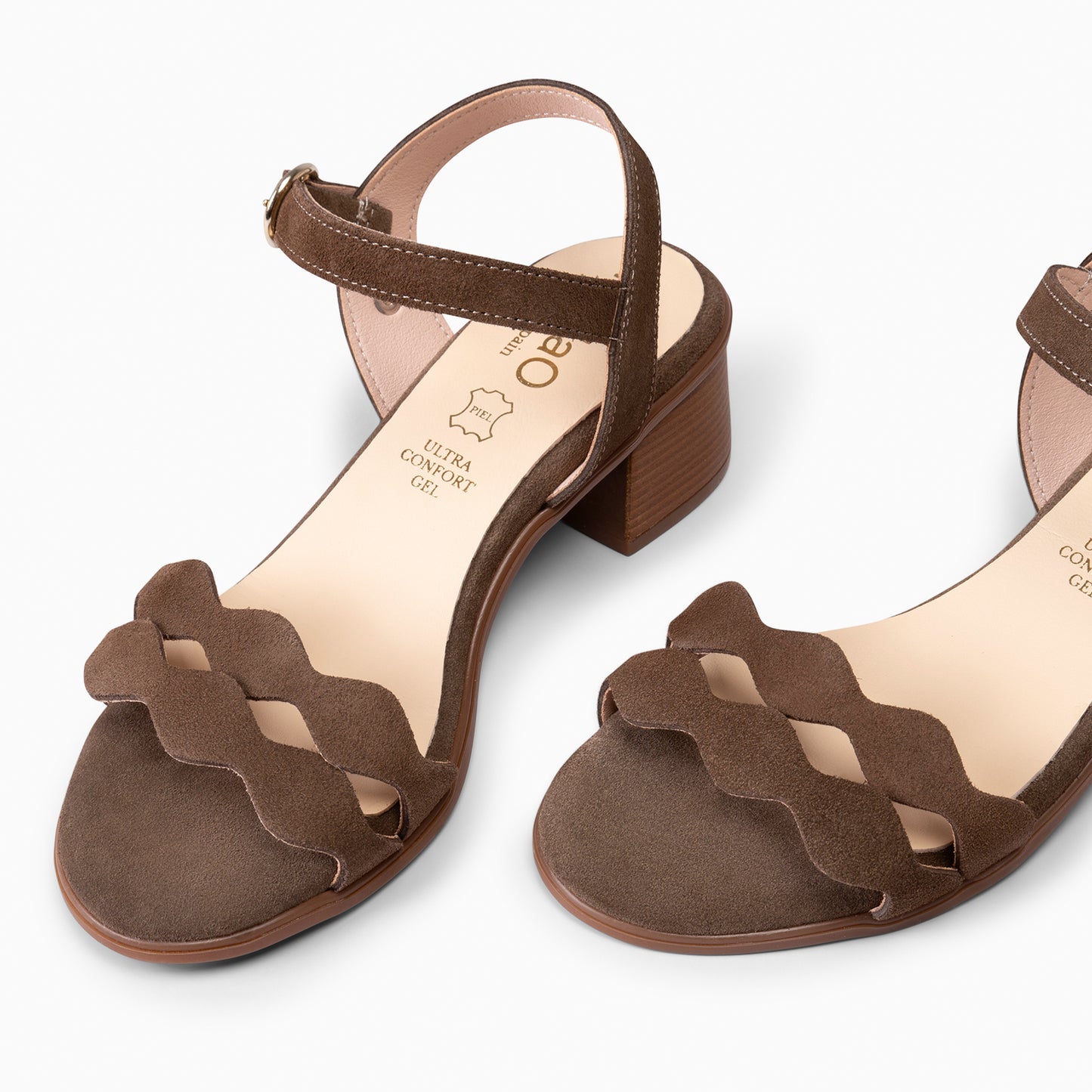 LETY - SANDALIA DE TACÓN DE VESTIR MARRÓN