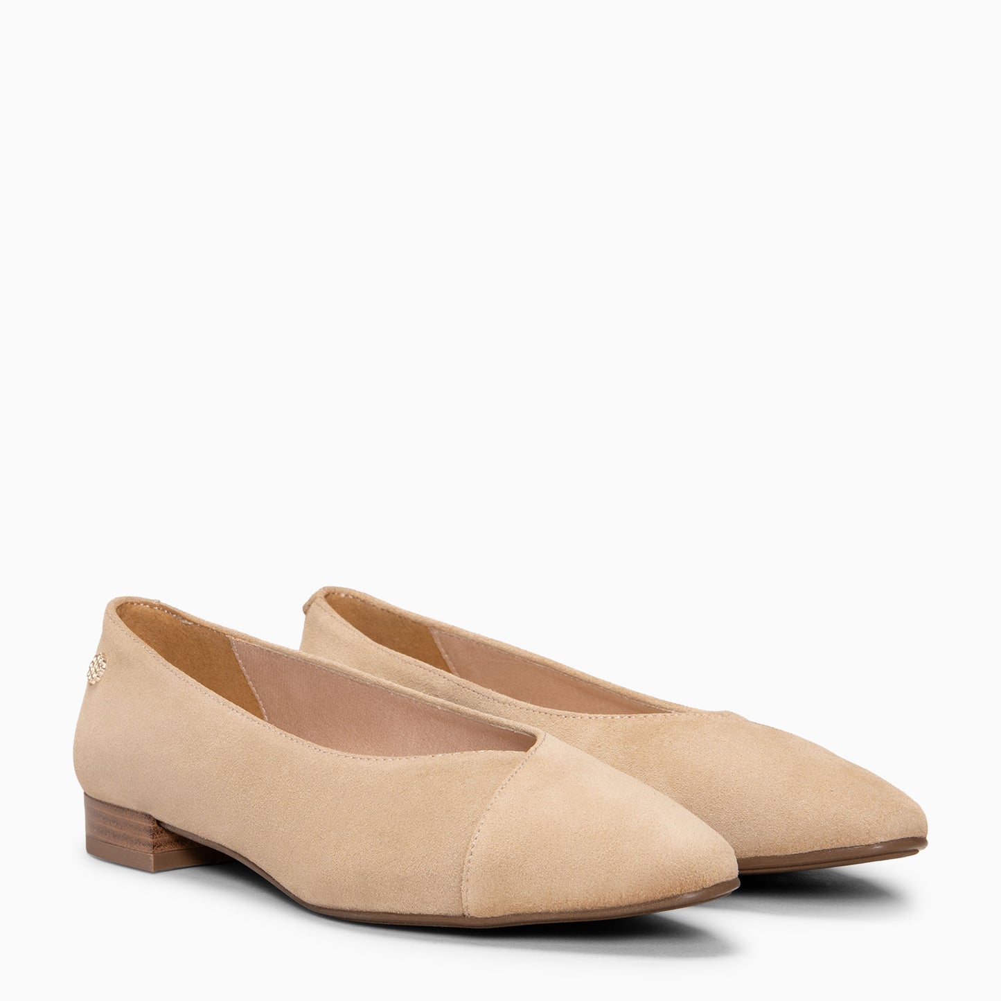 MARIE - Zapatos de tacón Bajo de punta fina BEIGE