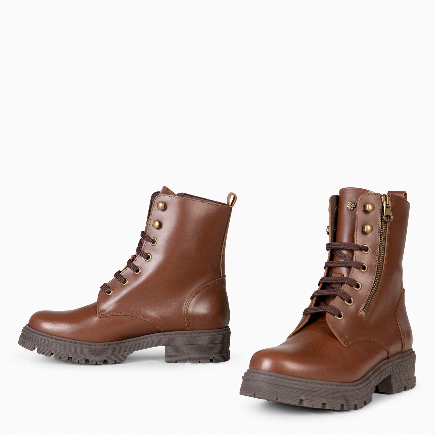 MILITAR – Botins militares MARROM para mulheres