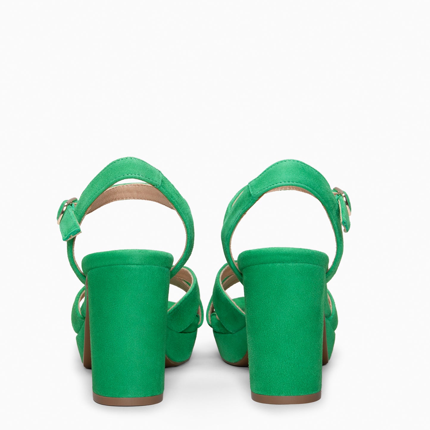 PARIS – Sandalias de fiesta con tacón alto y plataforma VERDE