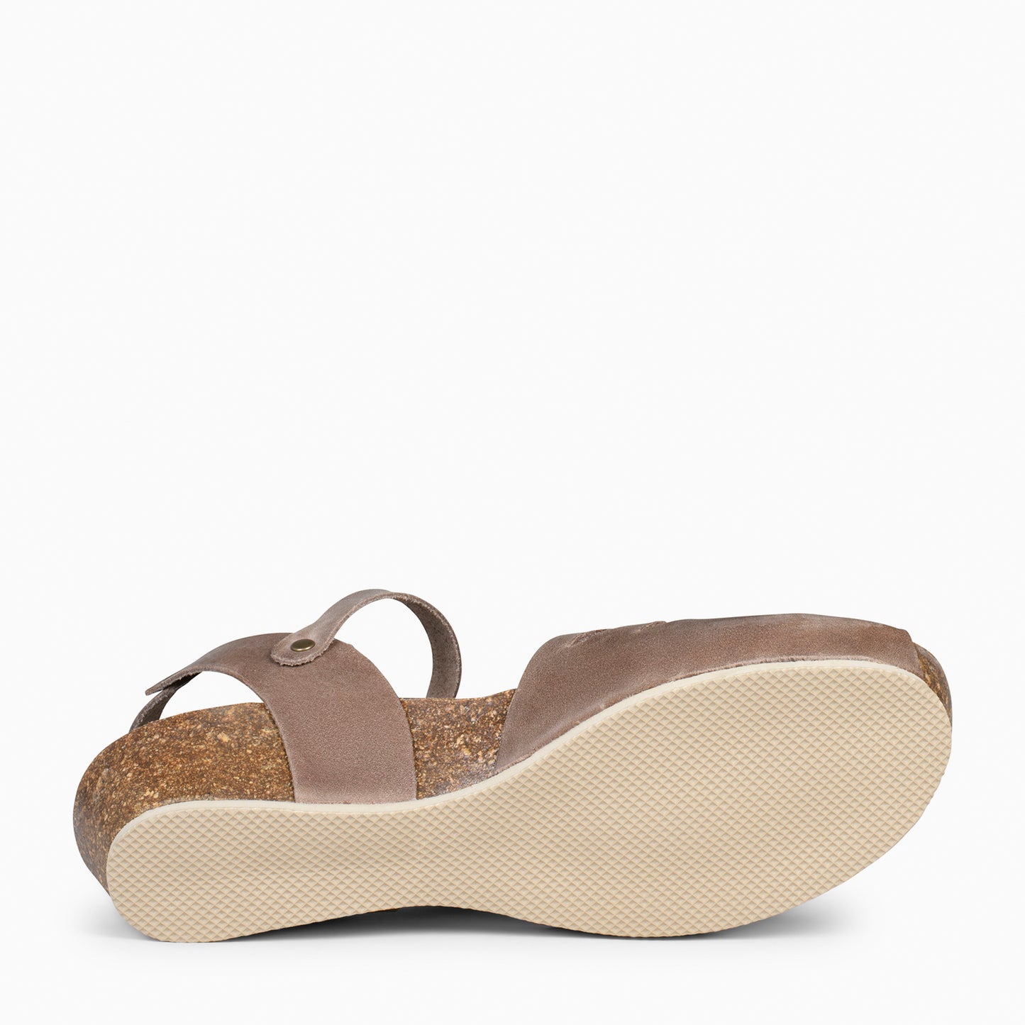 ALOE – Sandalias BIO con cuña TAUPE