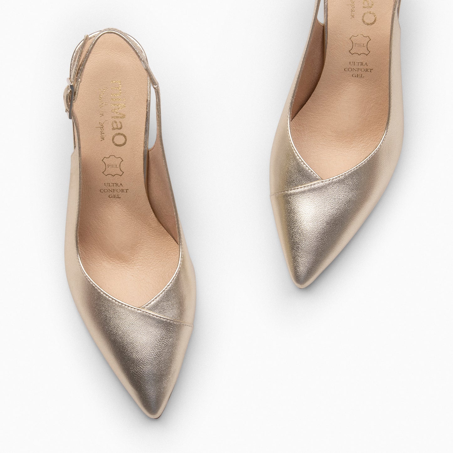 GLAM slingback – Talons slingback PLATINUM en nappa