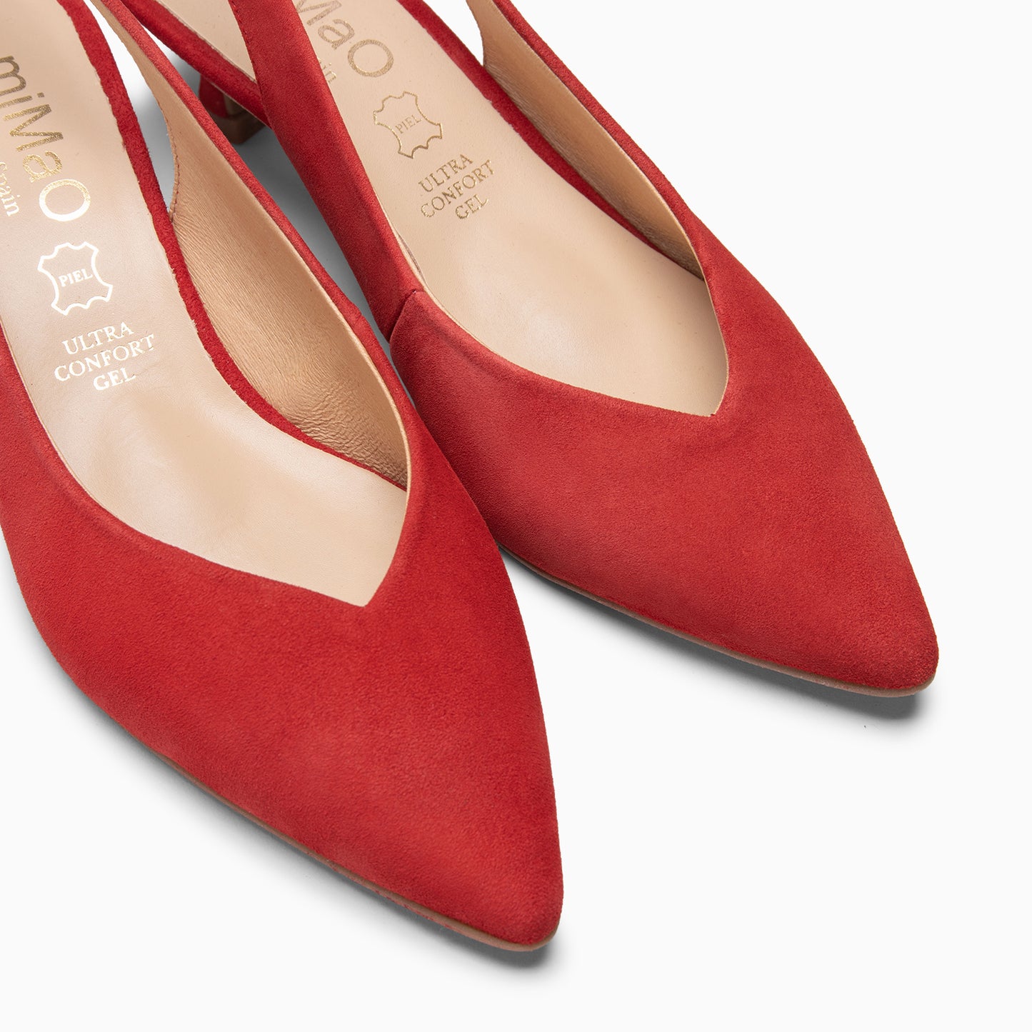 CARMEN – Zapatos de Tacón acampanado ROJO