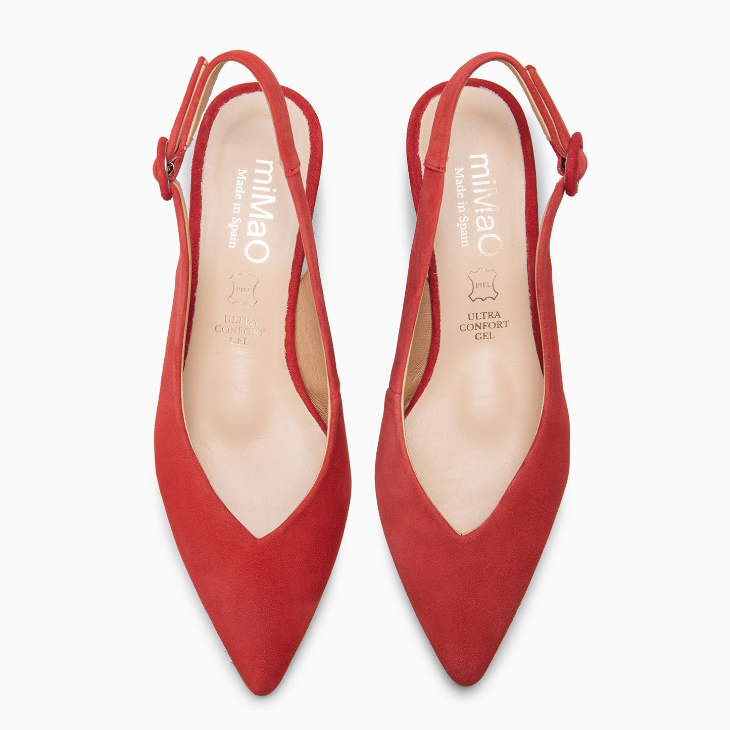 CARMEN – Zapatos de Tacón acampanado ROJO