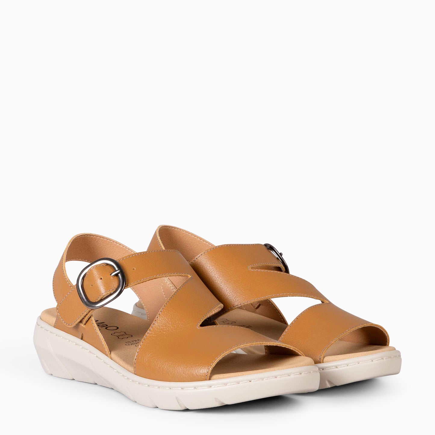 NATURA – Sandalias con plantilla Extraíble CAMEL