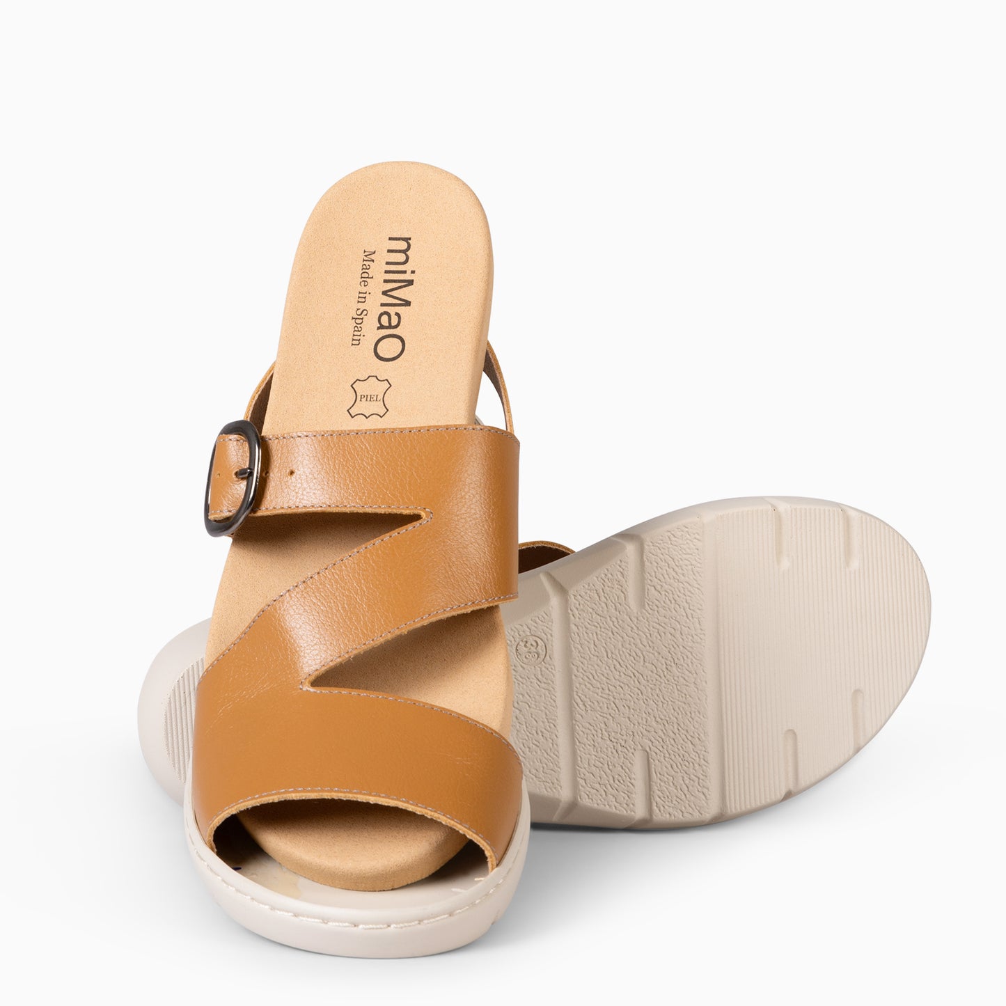NATURA – Sandalias con plantilla Extraíble CAMEL