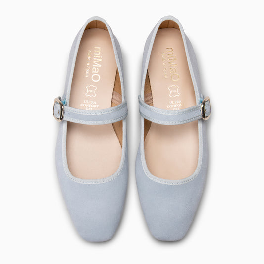 CLARA - Merceditas con puntera cuadrada AZUL