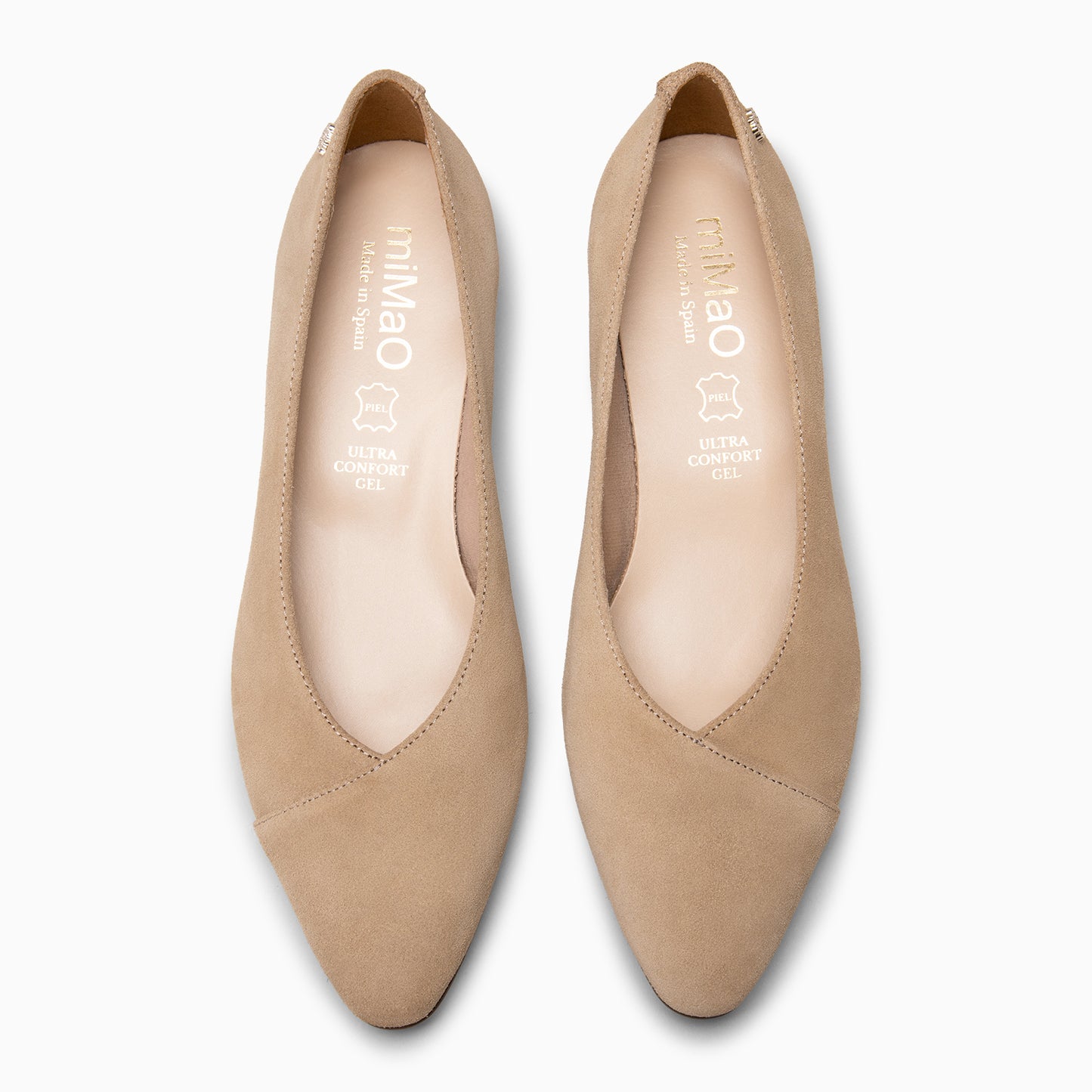 MARIE - Zapatos de tacón Bajo de punta fina BEIGE