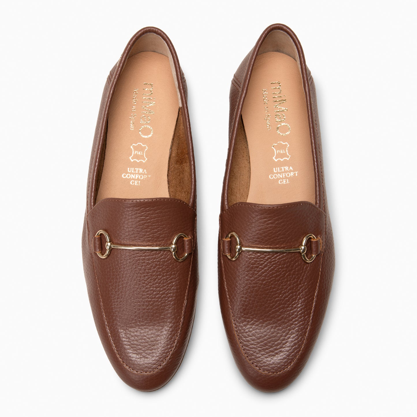 STYLE – Mocasines planos con adorno metalizado CUERO