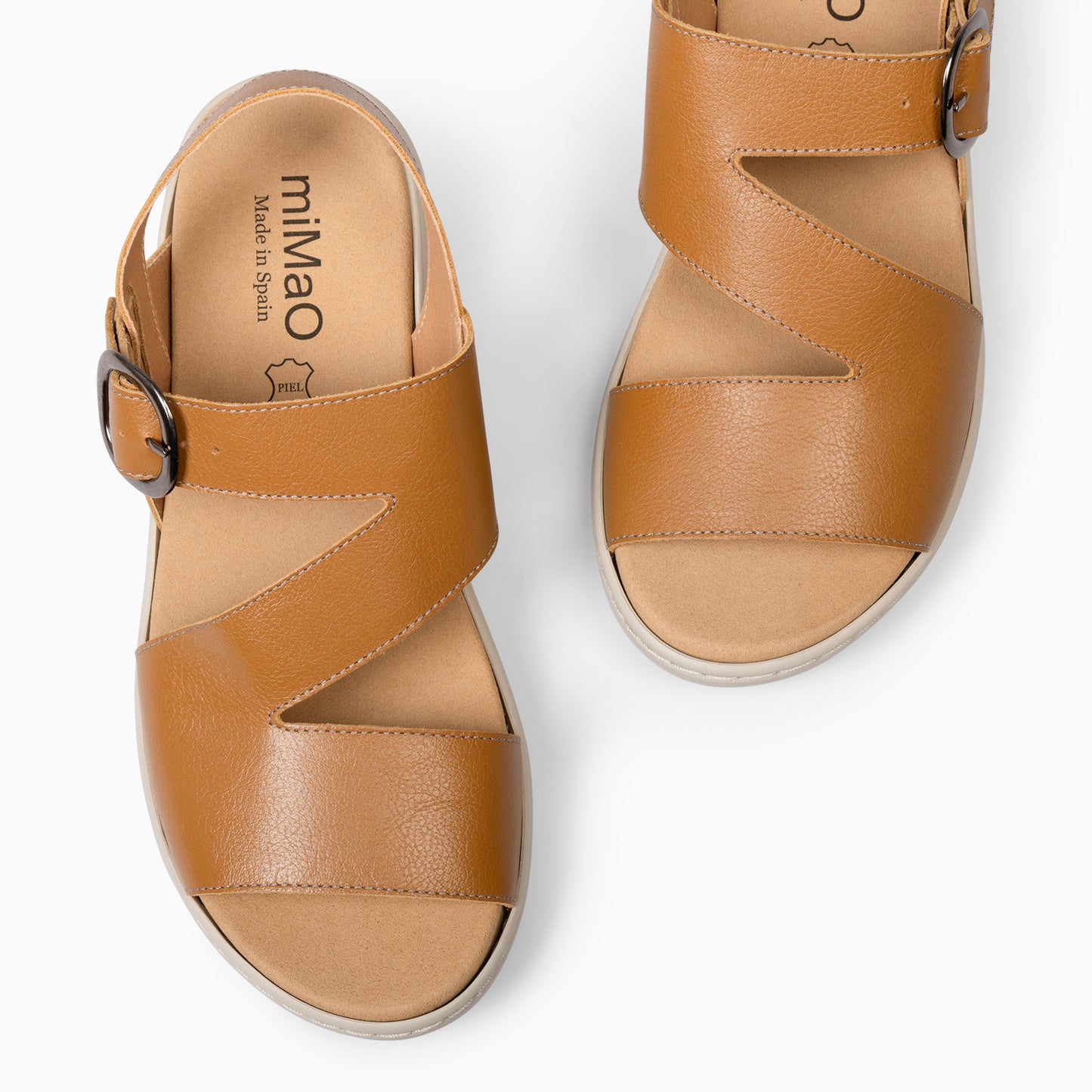 NATURA – Sandalias con plantilla Extraíble CAMEL