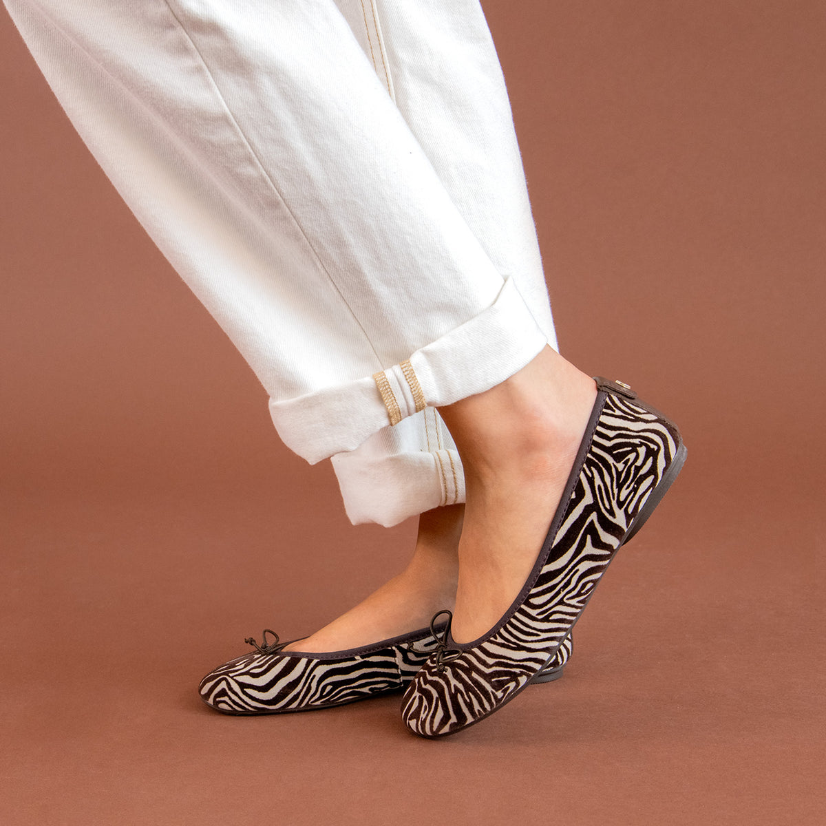 CAMPANILLA - Bailarina Baresoft BEIGE CEBRA
