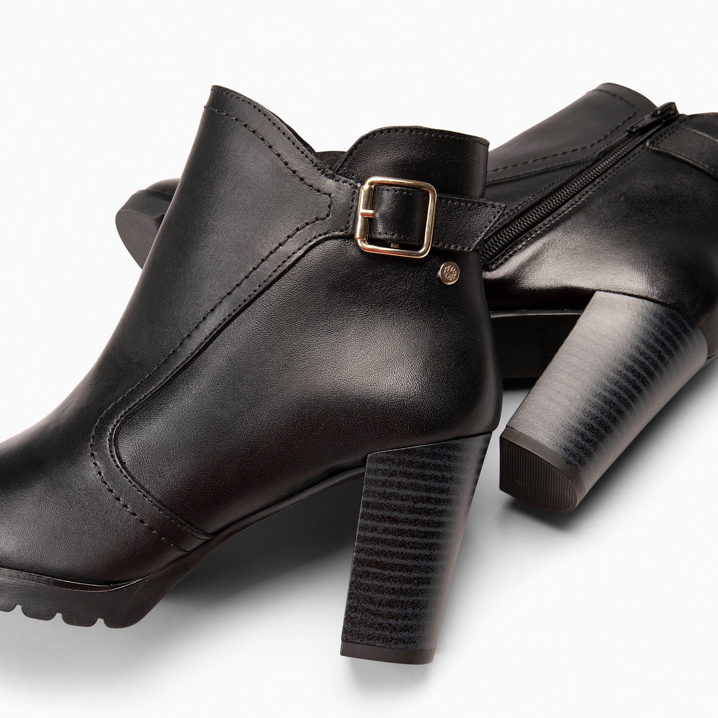 OLI – Botines de tacón alto con hebilla decorativa NEGRO