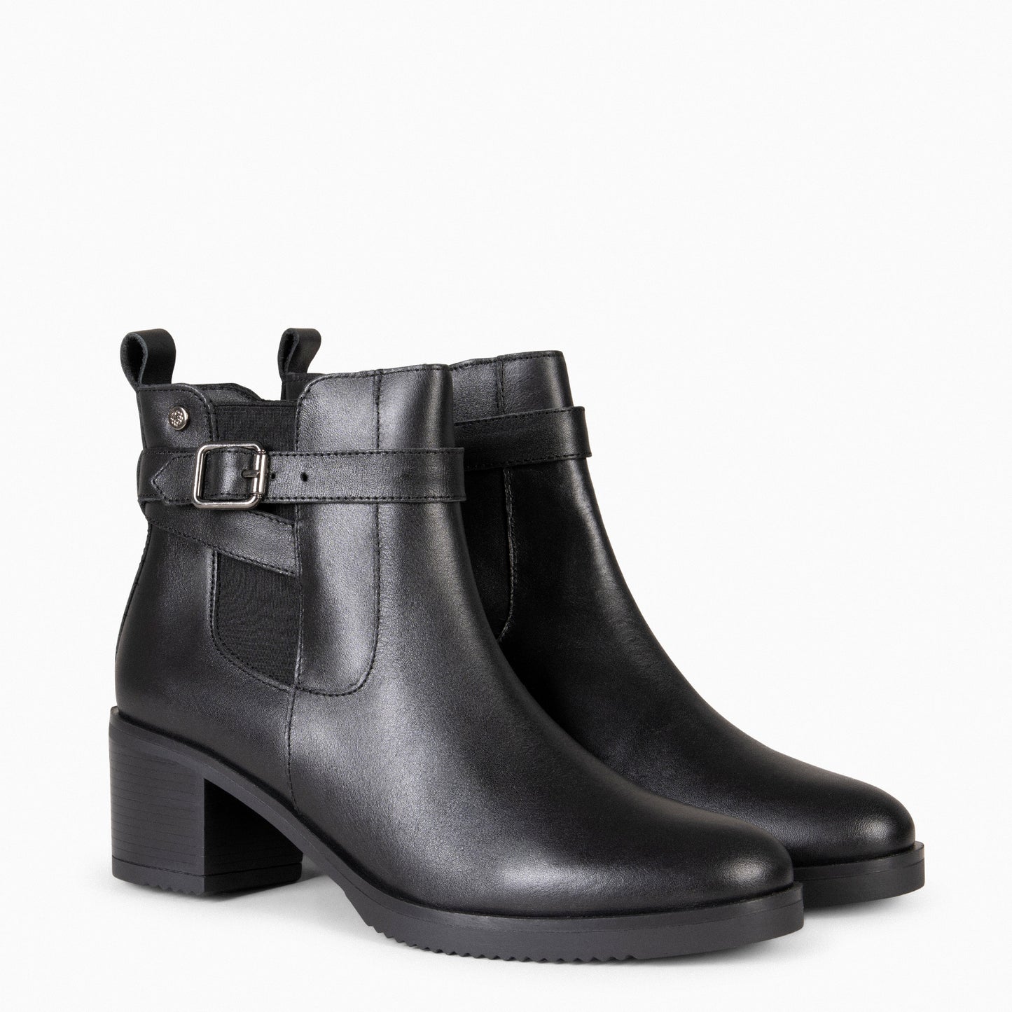 LEMMY - Bottines en cuir nappa pour femme NOIR