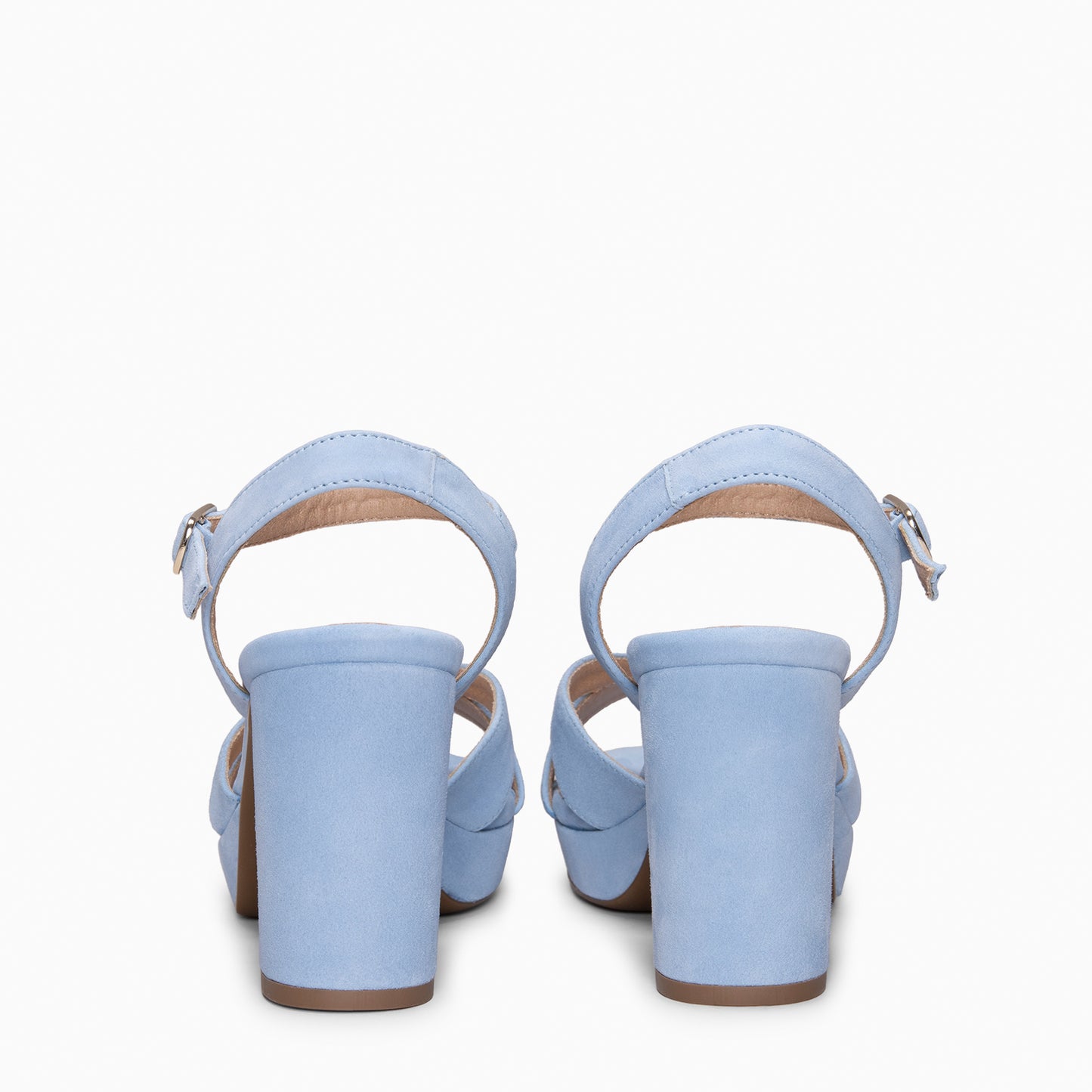 PARIS – Sandalias de fiesta con tacón alto y plataforma AZUL CLARO