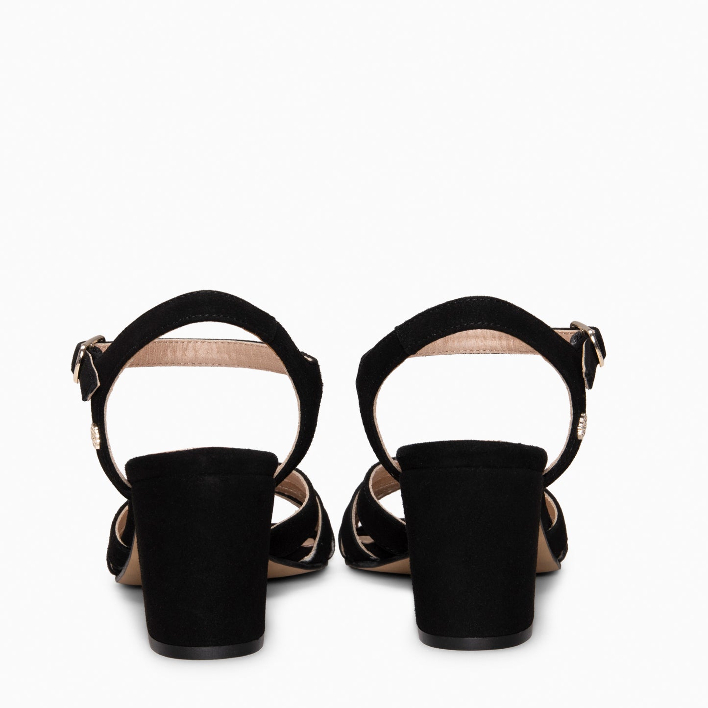 MUSA – Sandalias de Tacón ancho NEGRO