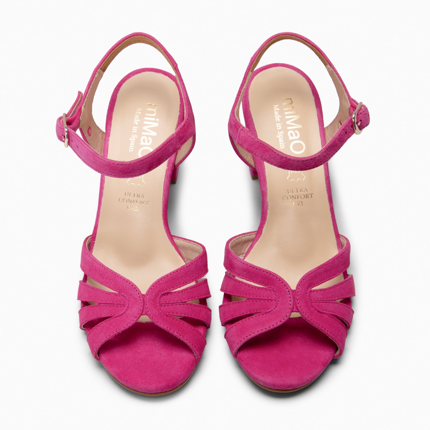 MUSA – Sandalias de Tacón ancho FUCSIA