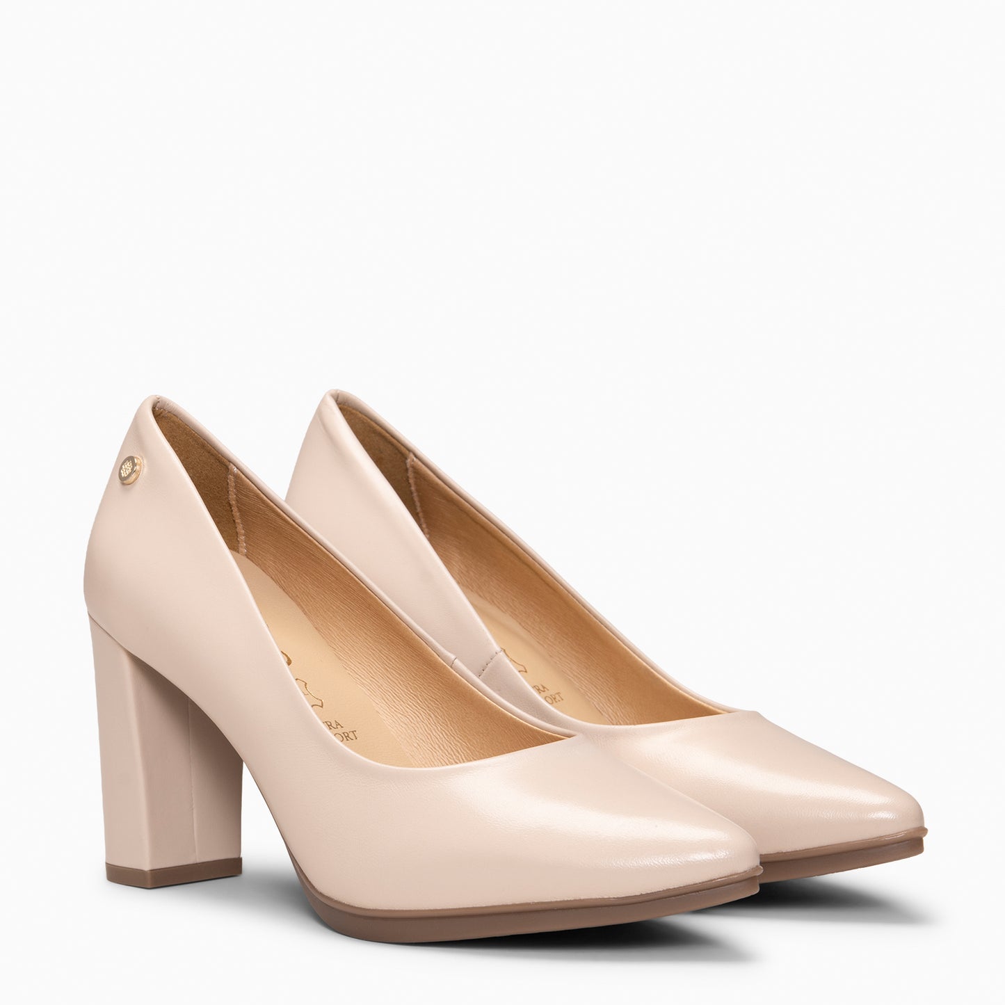 URBAN SALON - Zapatos de tacón alto en napa  NUDE