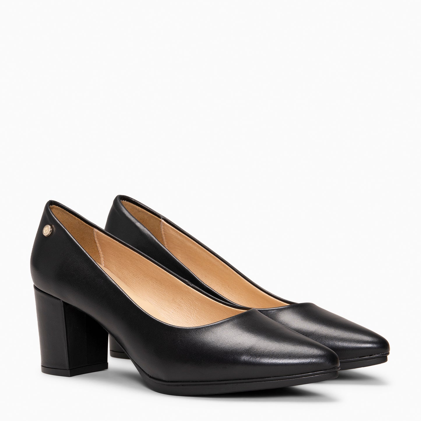 URBAN S SALON - Zapatos de tacón medio de napa NEGRO