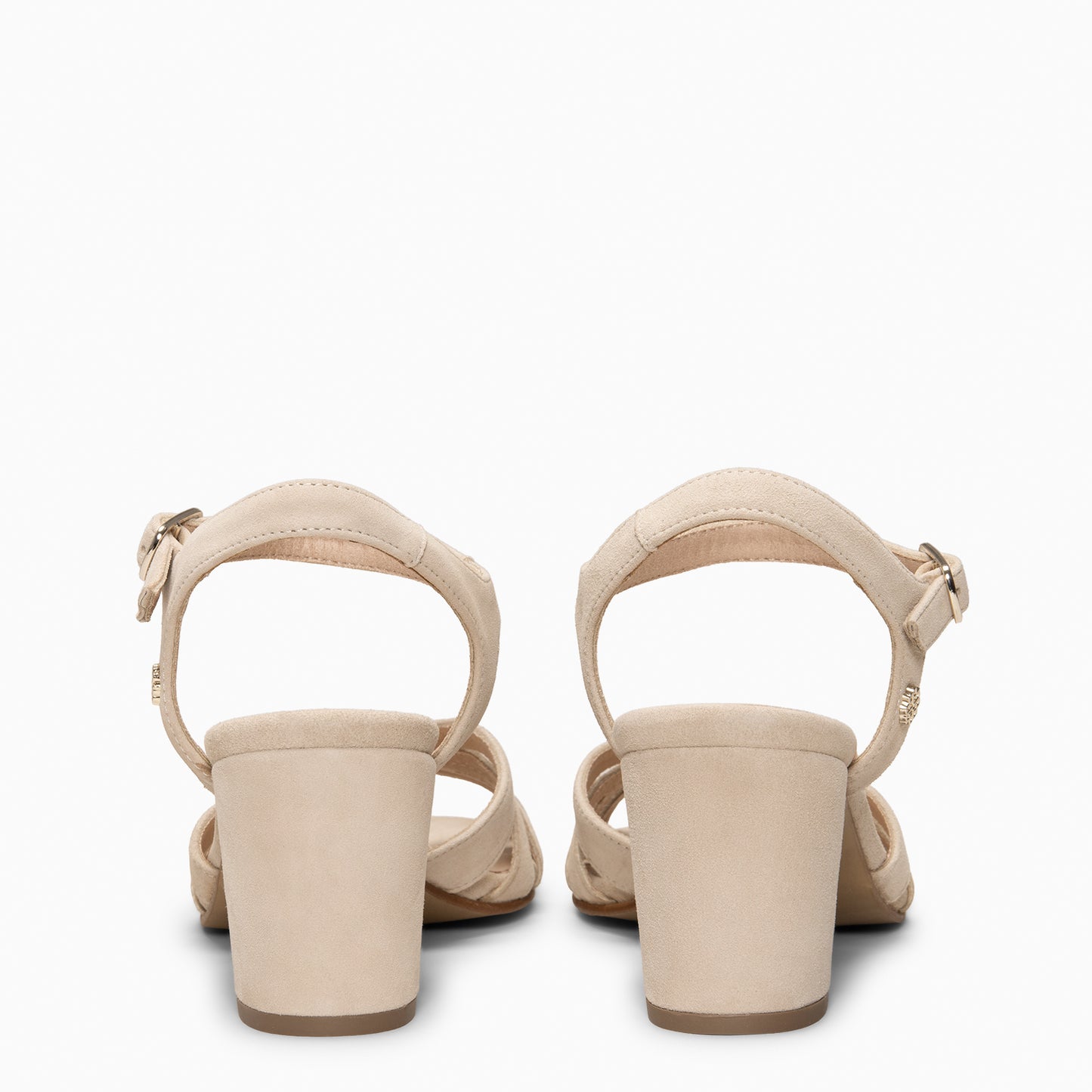 MUSA – Sandalias de Tacón ancho BEIGE