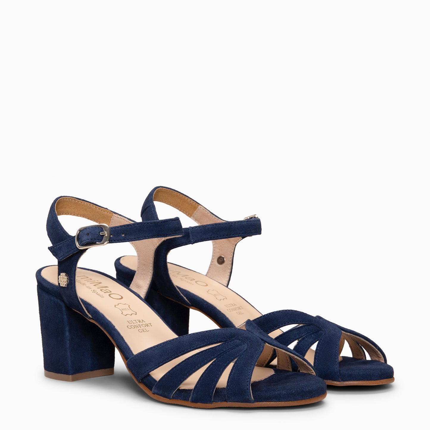 MUSA – Sandalias de Tacón ancho MARINO