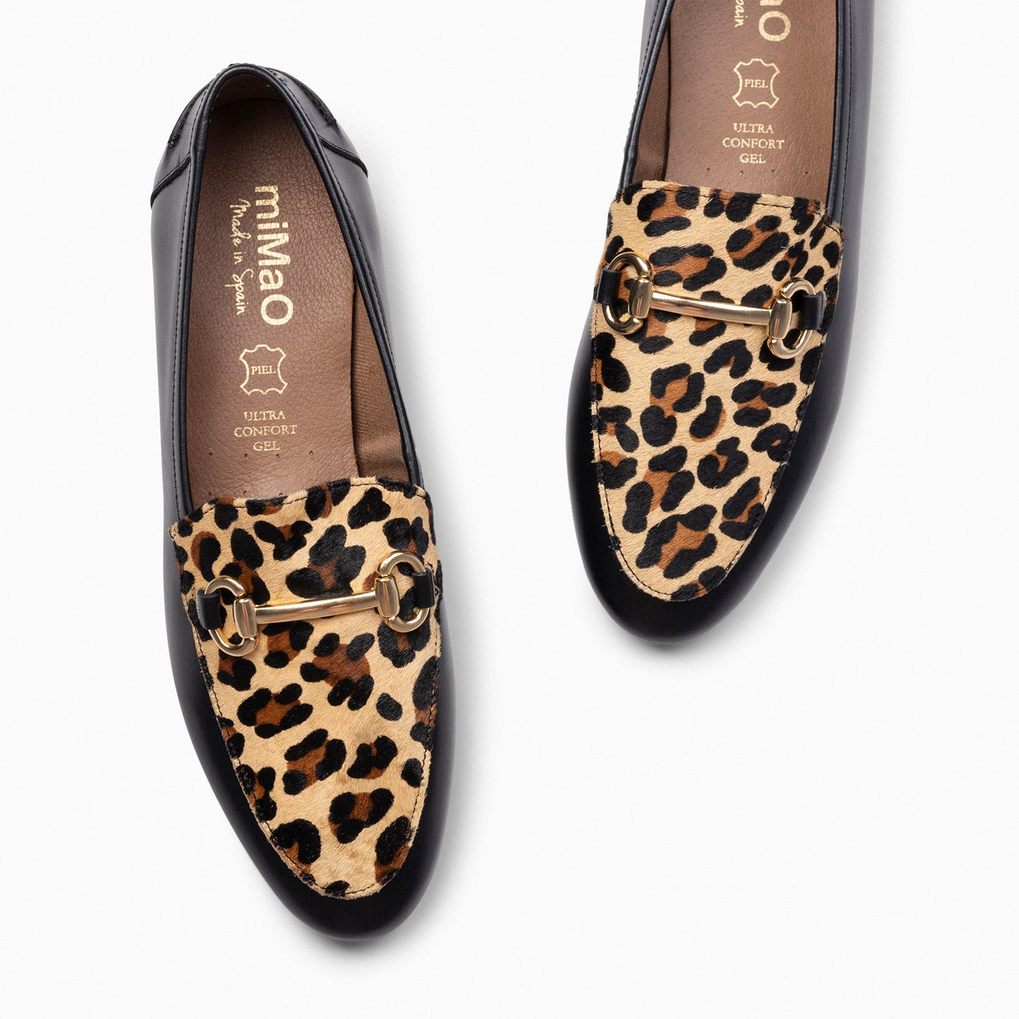 STYLE WILD - Mocasines de mujer con estampado LEOPARDO