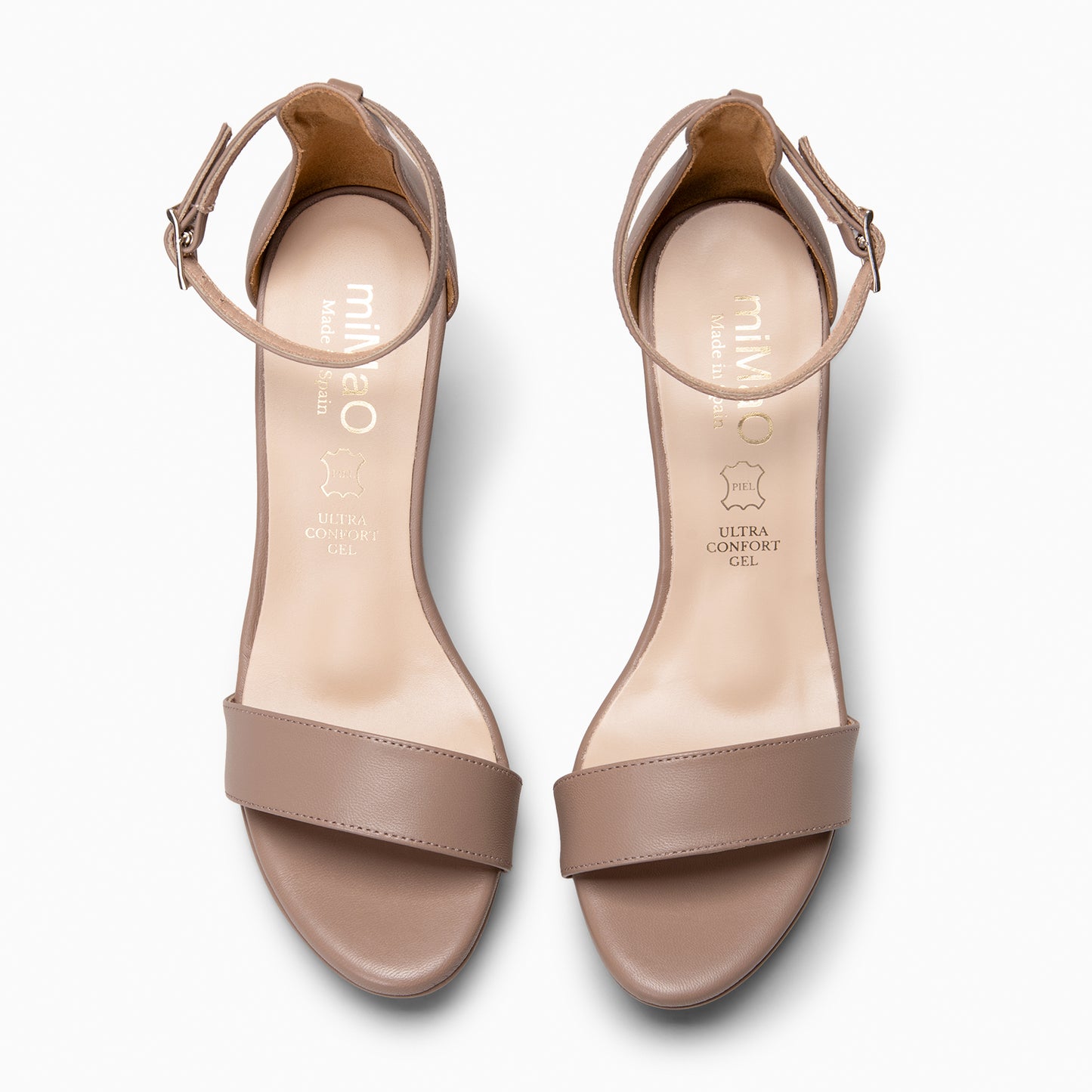 FIESTA - Sandalias de tacón alto y plataforma TAUPE