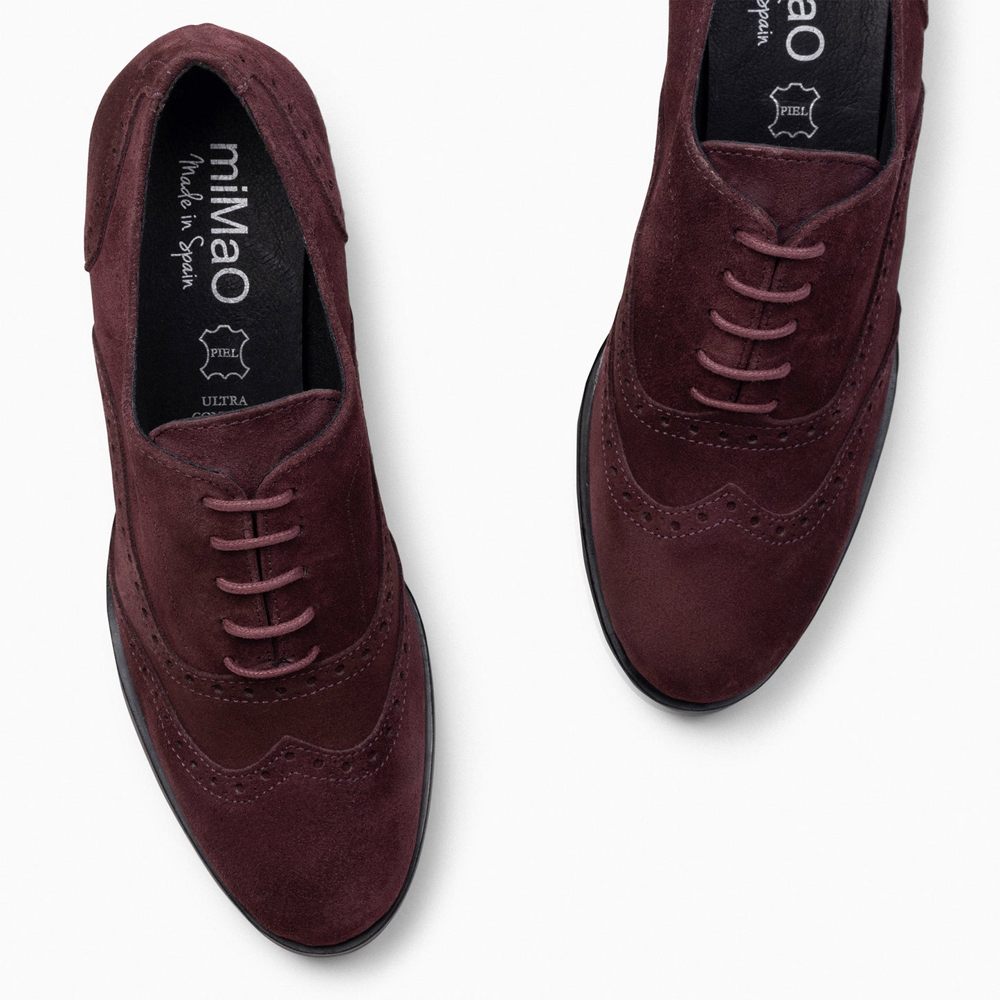 OXFORD – Blucher feminino com salto BORGONHA