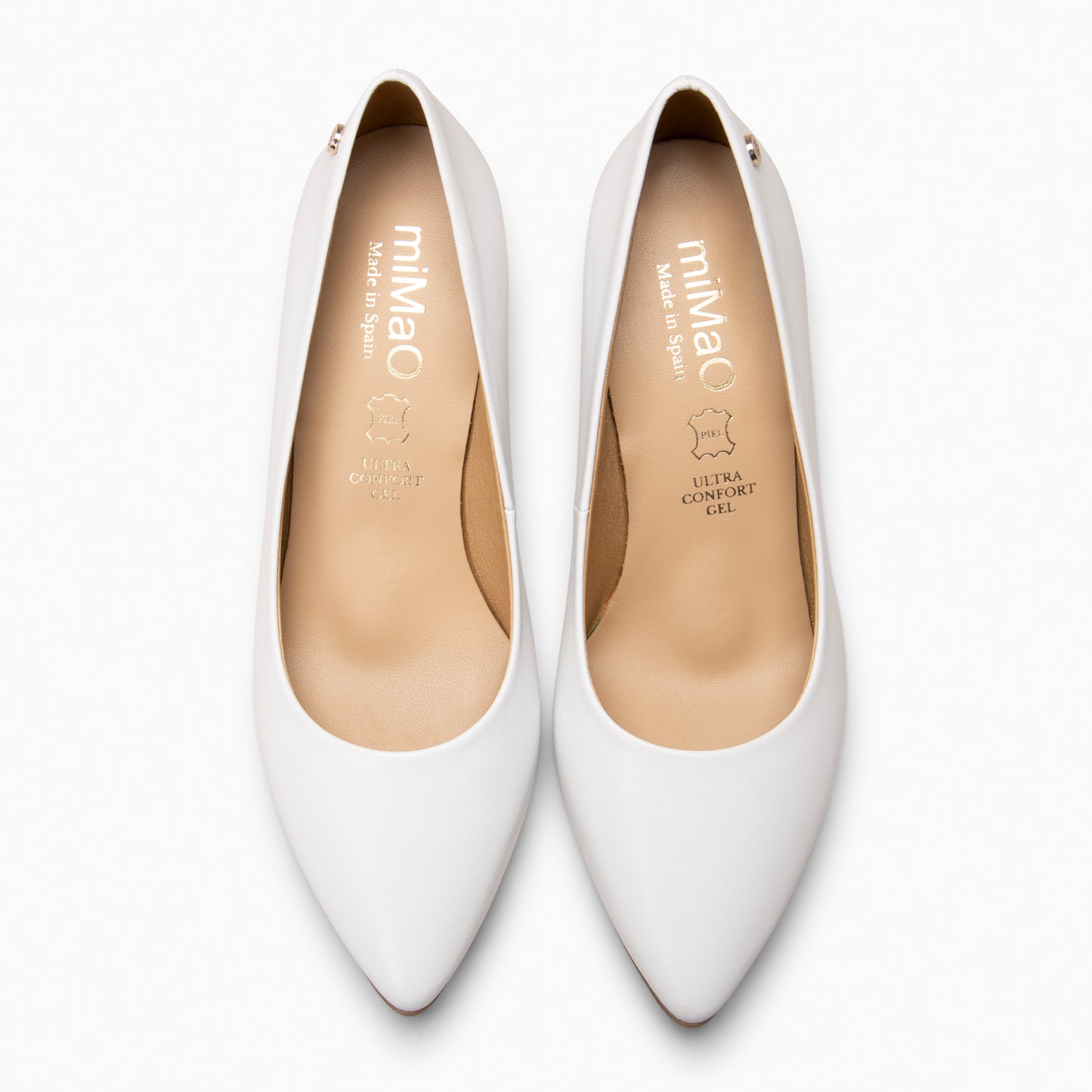 URBAN S SALON - Zapatos de tacón medio de napa BLANCO