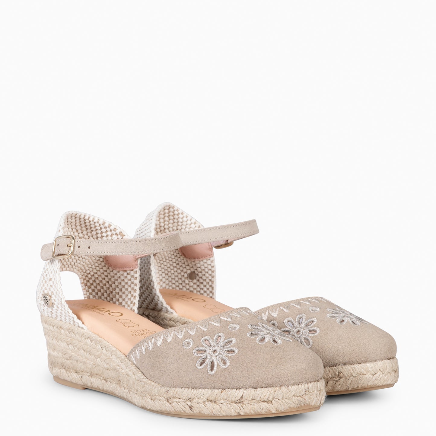 CASARES XS - Cuña bajo de esparto BEIGE
