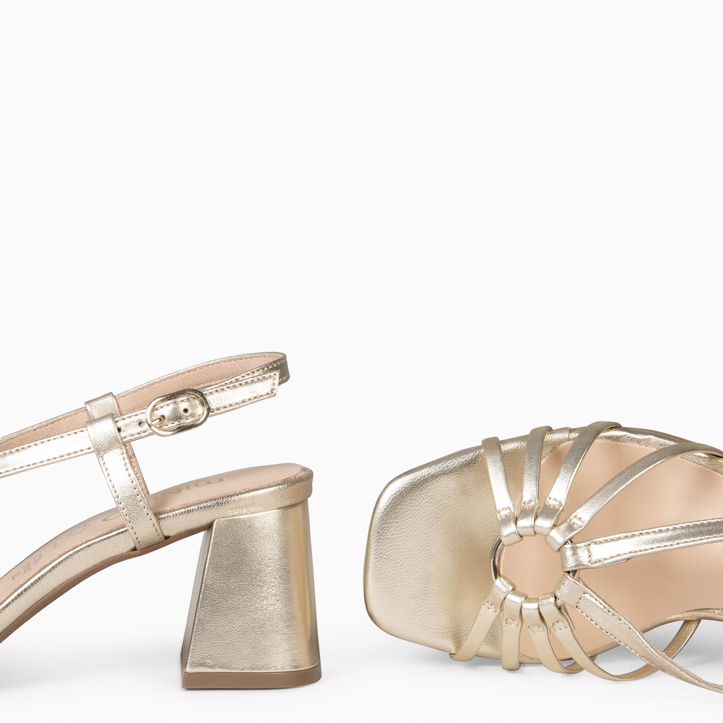 SOLEIL - Sandalias de tacón PLATINO