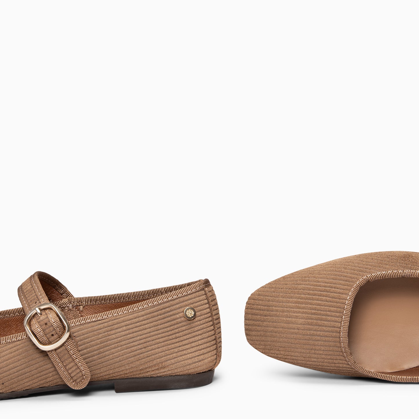 LARA – Merceditas con tira de pana TAUPE