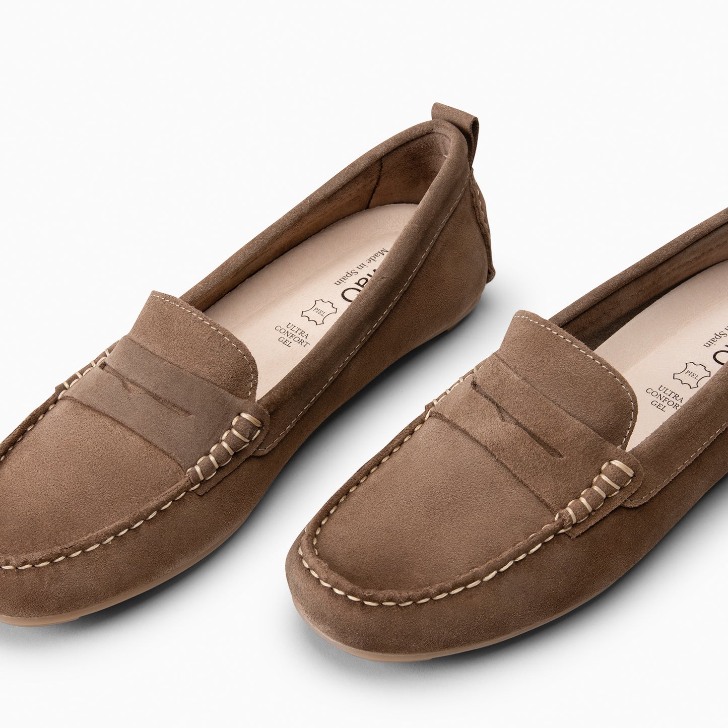 MONTEZ – Mocasín plano con plantilla extraíble TAUPE