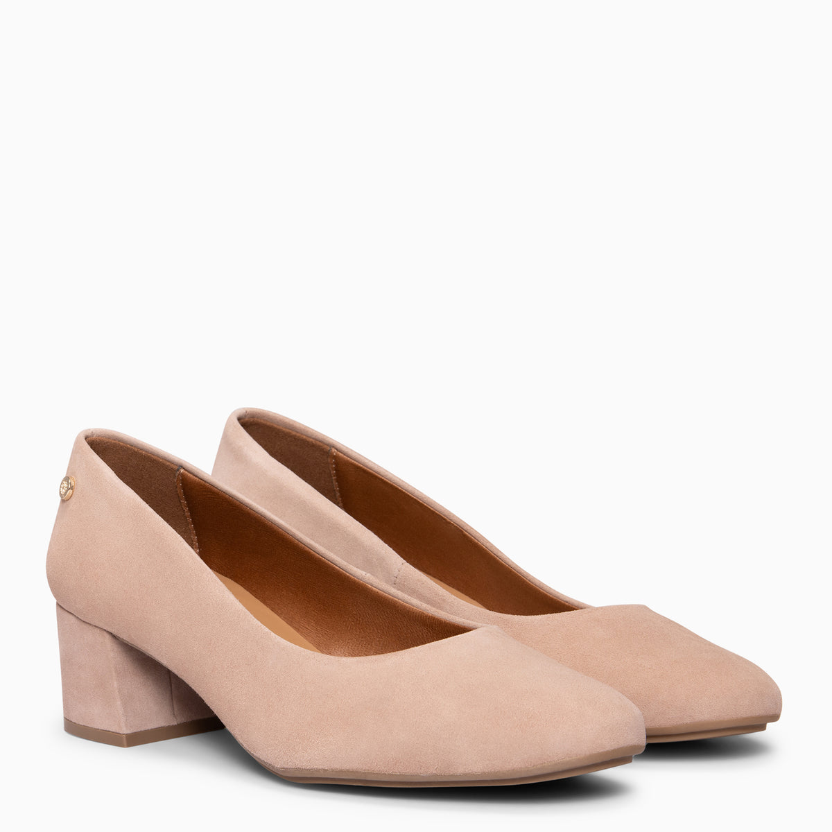 URBAN REDONDO - Zapatos de tacón de ante NUDE