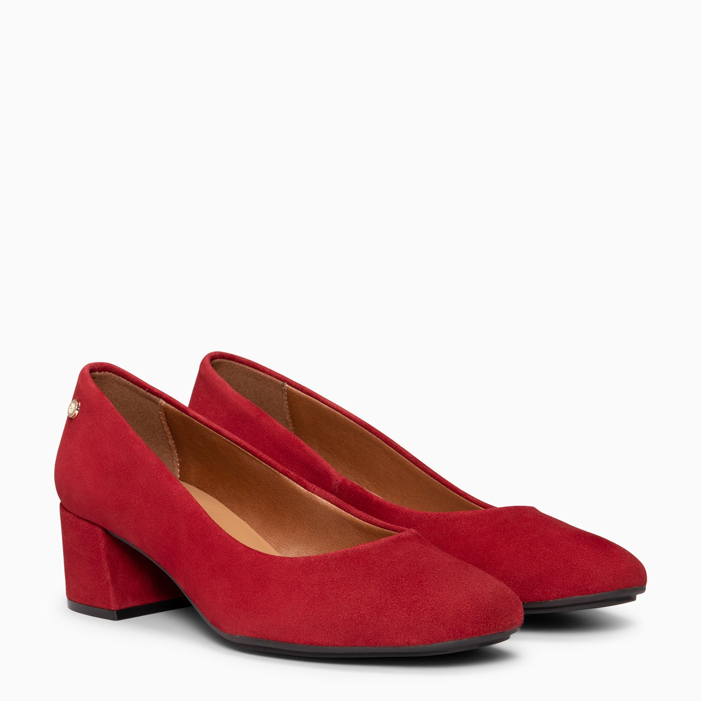 URBAN REDONDO - Zapatos de tacón de ante GRANATE