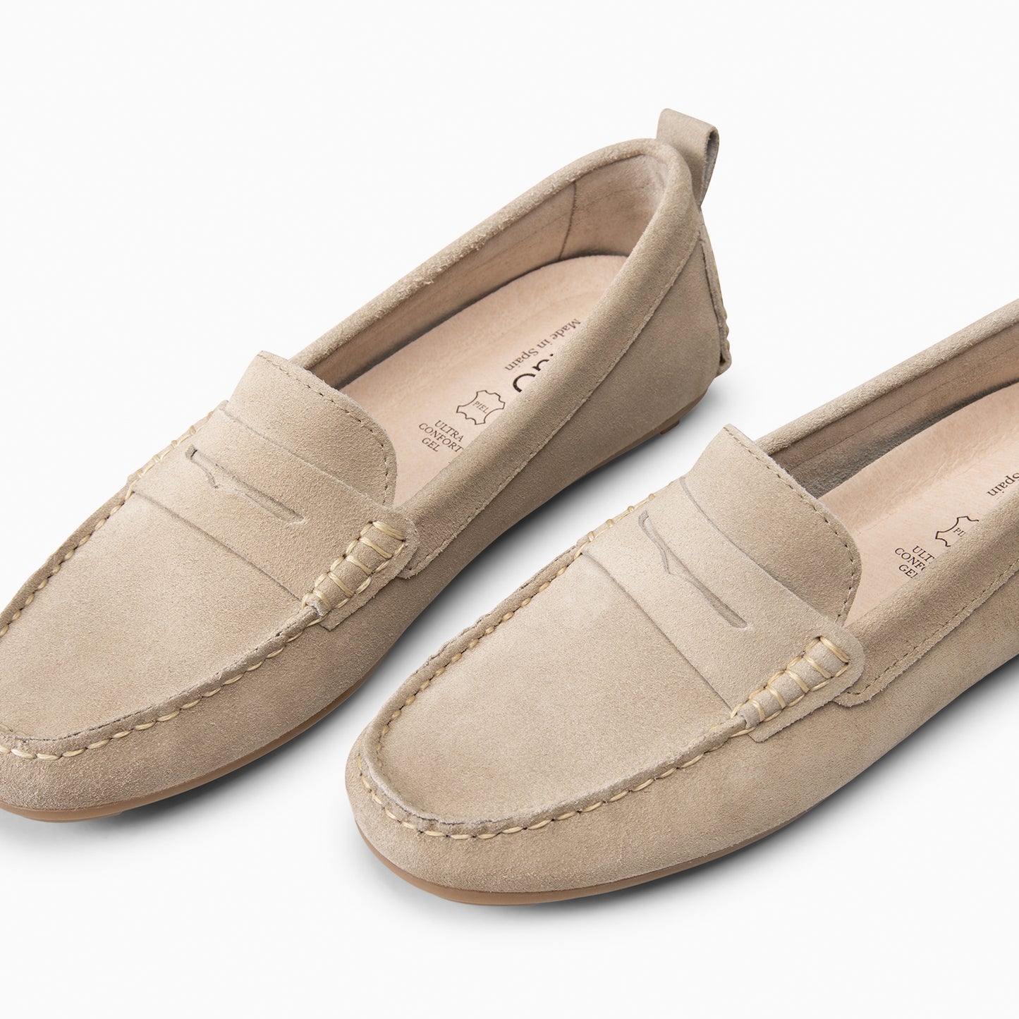 MONTEZ – Mocasín plano con plantilla extraíble BEIGE