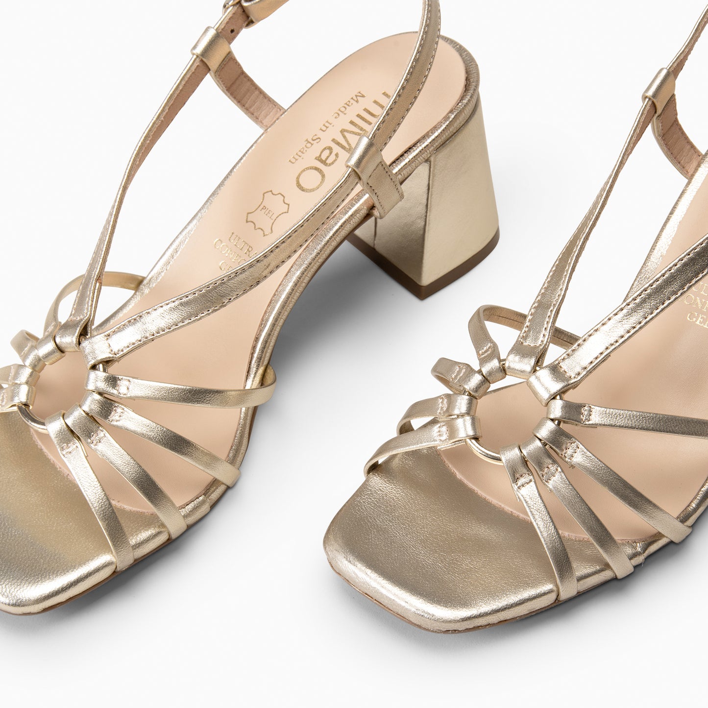 SOLEIL - Sandalias de tacón PLATINO