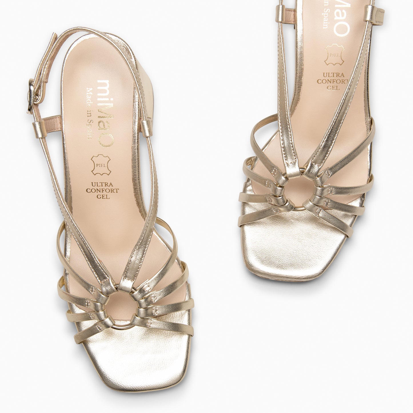 SOLEIL - Sandalias de tacón PLATINO