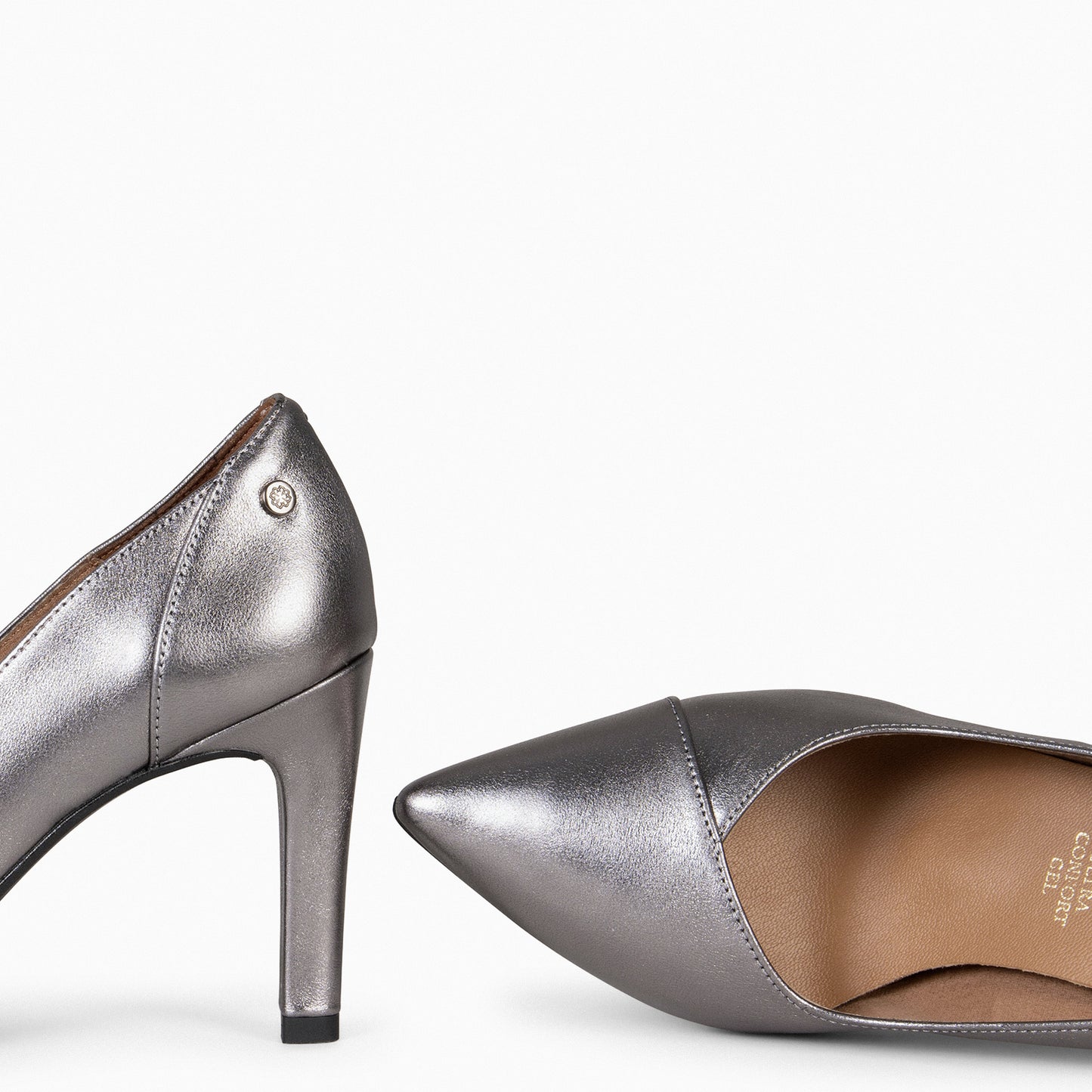 GLAM NIGHT– ZAPATOS ELEGANTES DE TACÓN ALTO PLATA