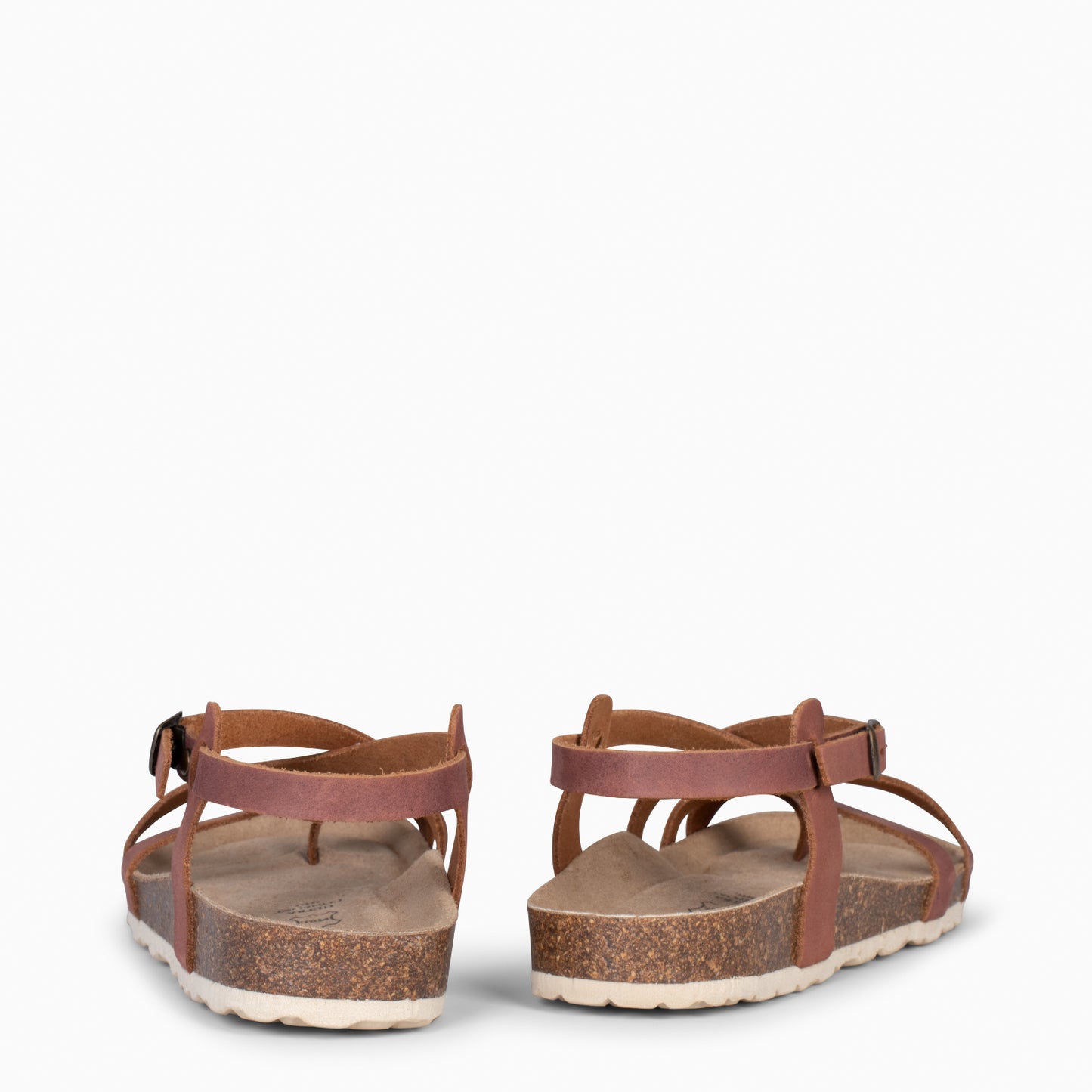 BOHEMIAN – Sandales BIO avec bracelet à bout CAMEL 