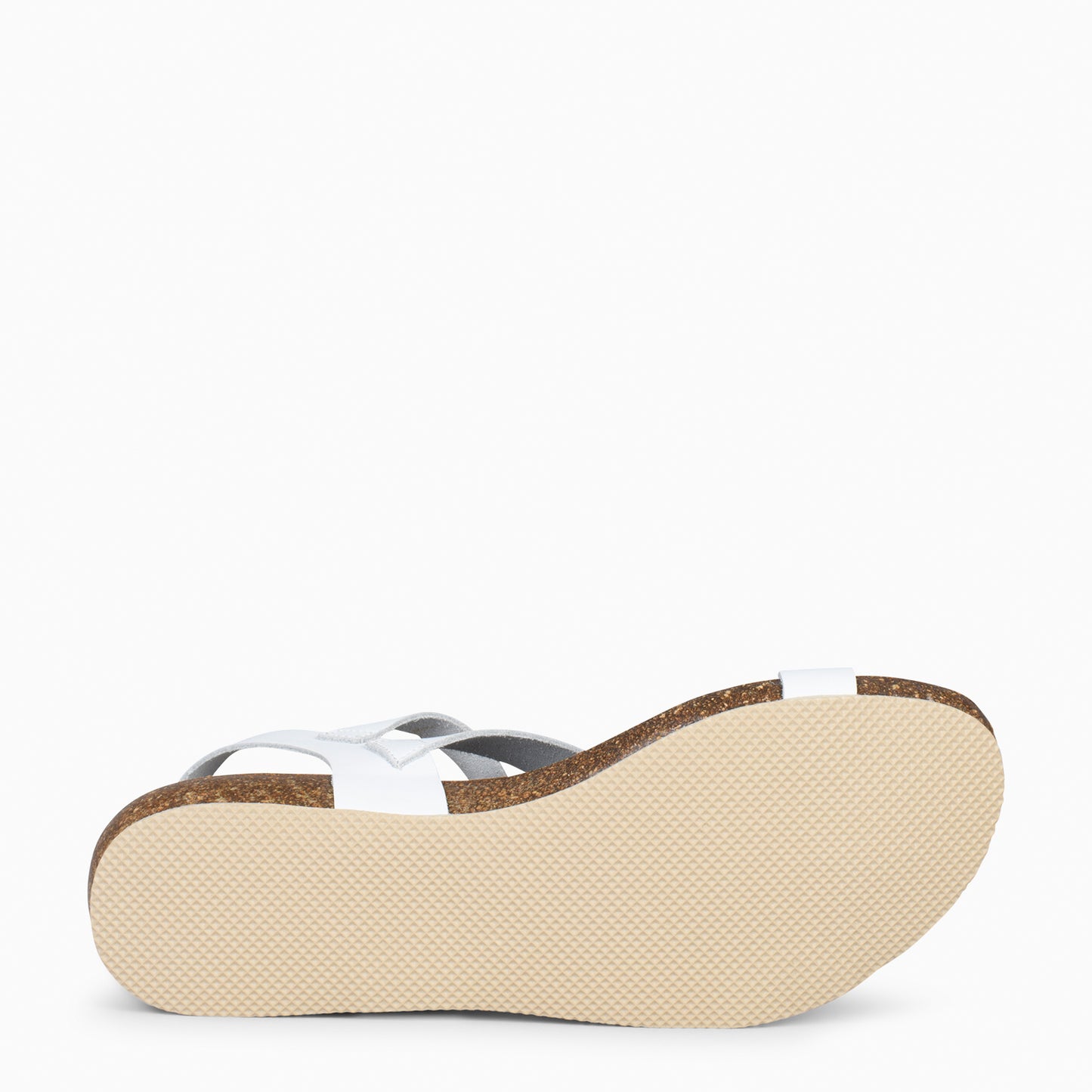 LIS – Sandalias BIO de piel de vaquetilla BLANCO