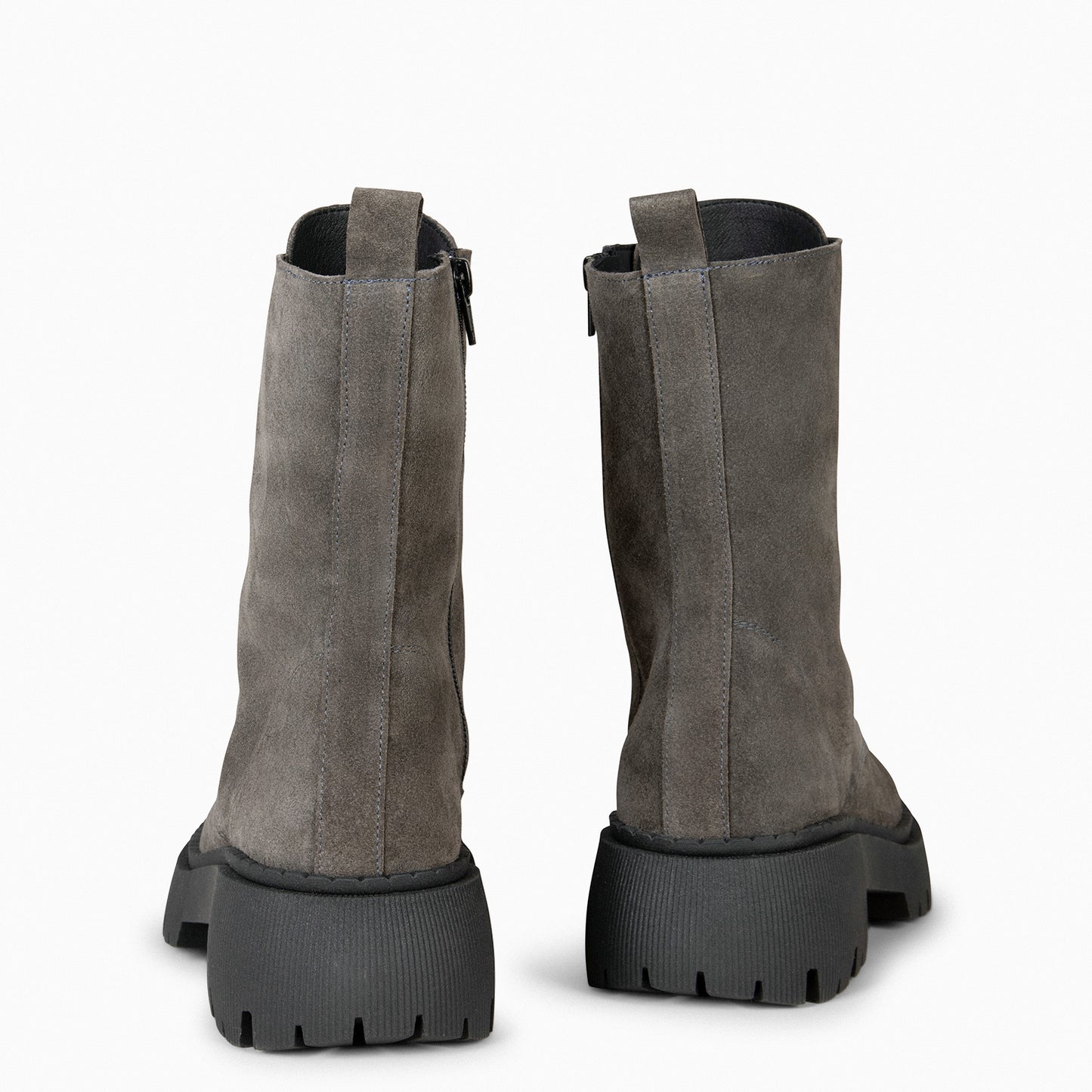 HALEN - Botas militares plataforma track GRIS