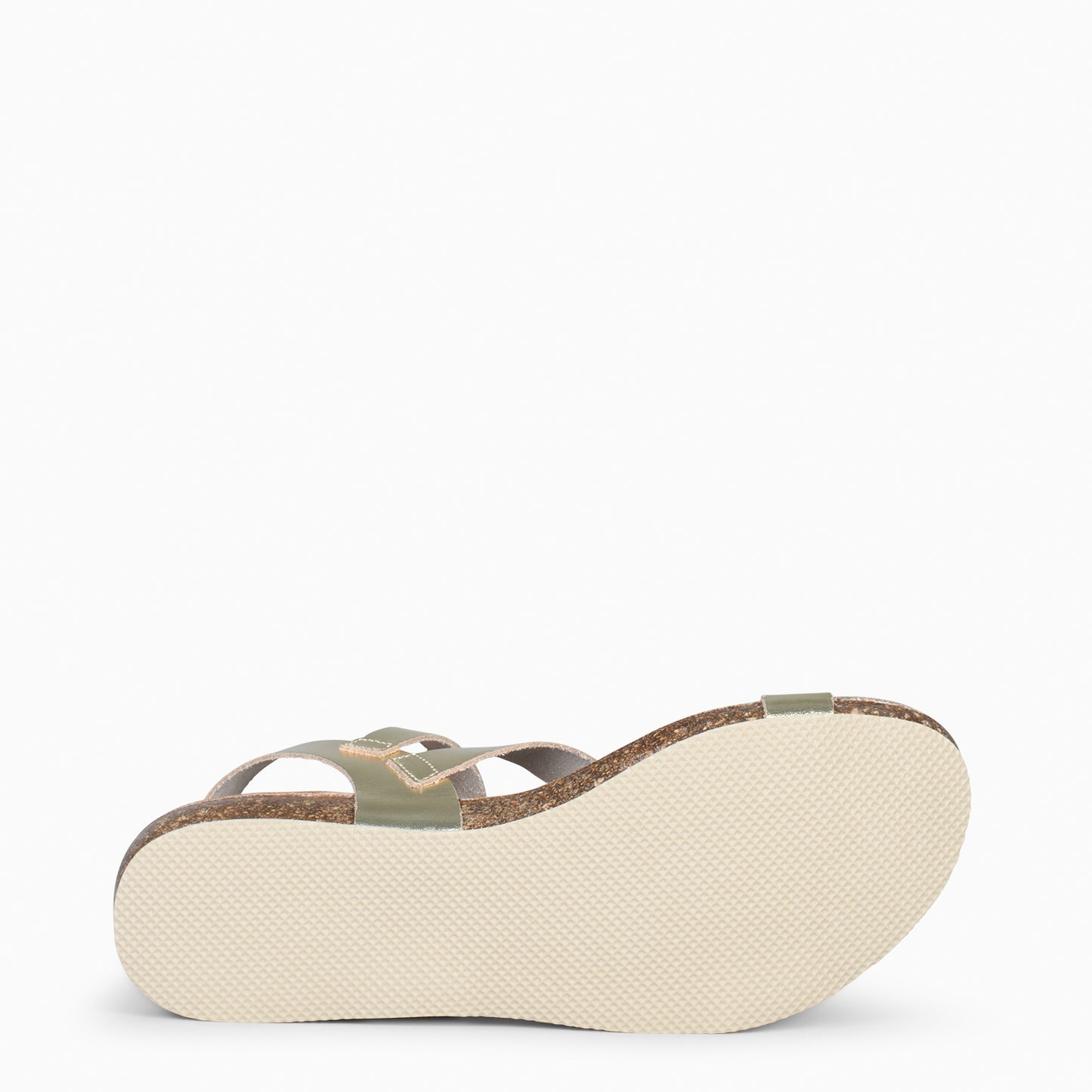 LIS – Sandalias BIO de piel de Vaquetilla PLATINO