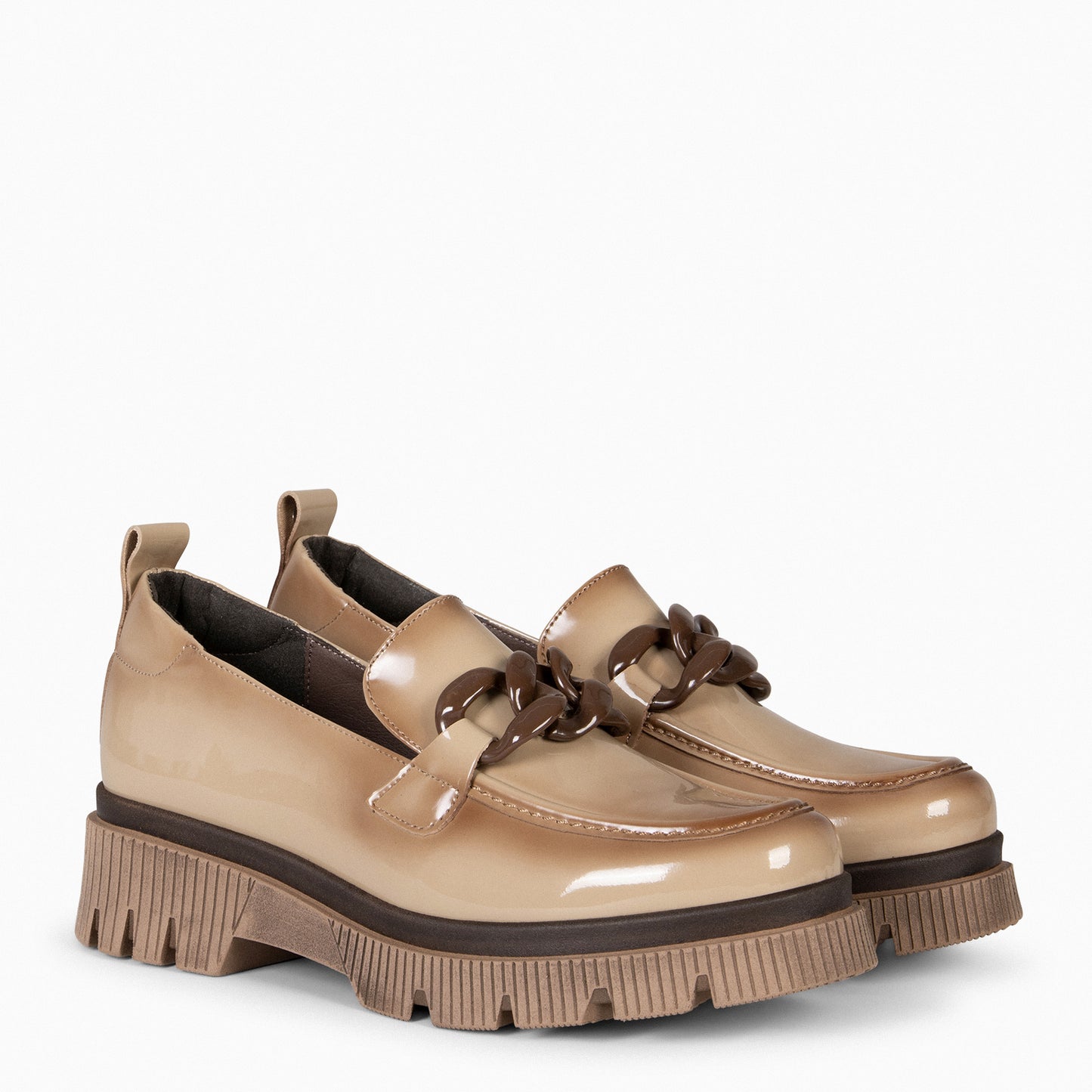 LOLA -Mocasines con suela track BEIGE