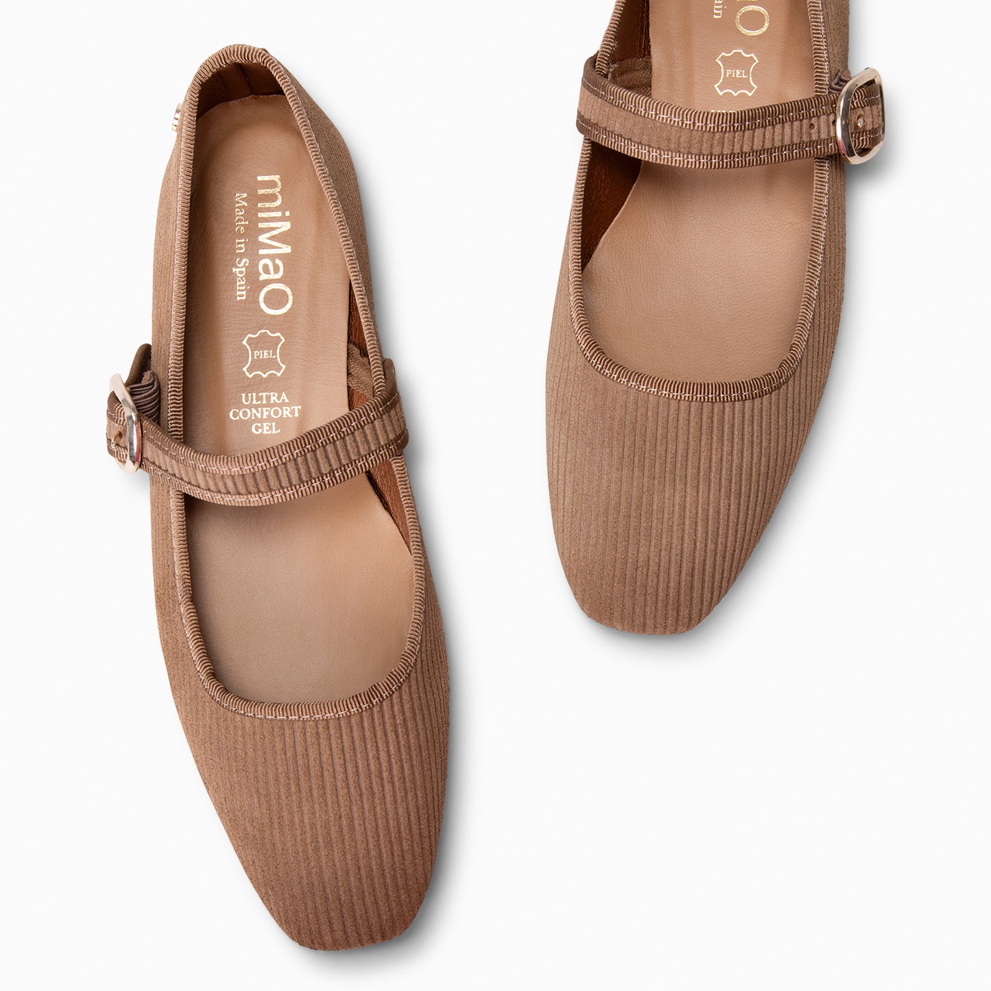 LARA – Merceditas con tira de pana TAUPE