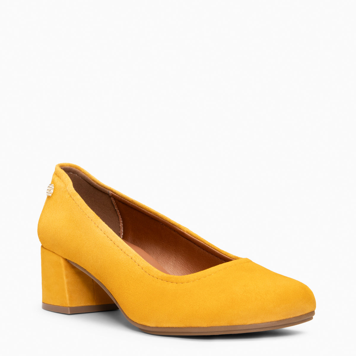 URBAN BARESOFT - Zapatos de salón de tacón ancho  MOSTAZA