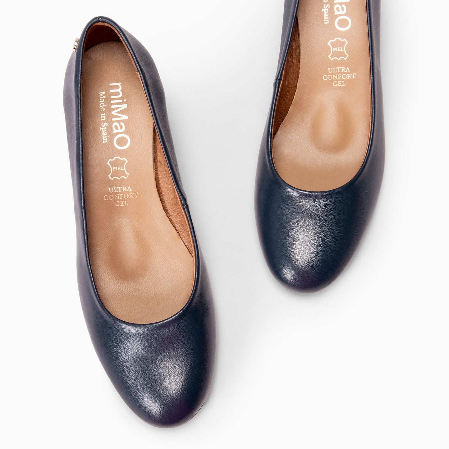 URBAN REDONDO SALÓN – Zapatos de tacón bajo de napa MARINO