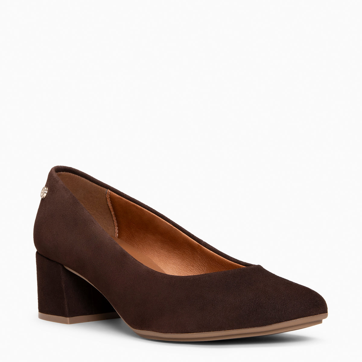 URBAN REDONDO - Zapatos de tacón de ante  MARRON