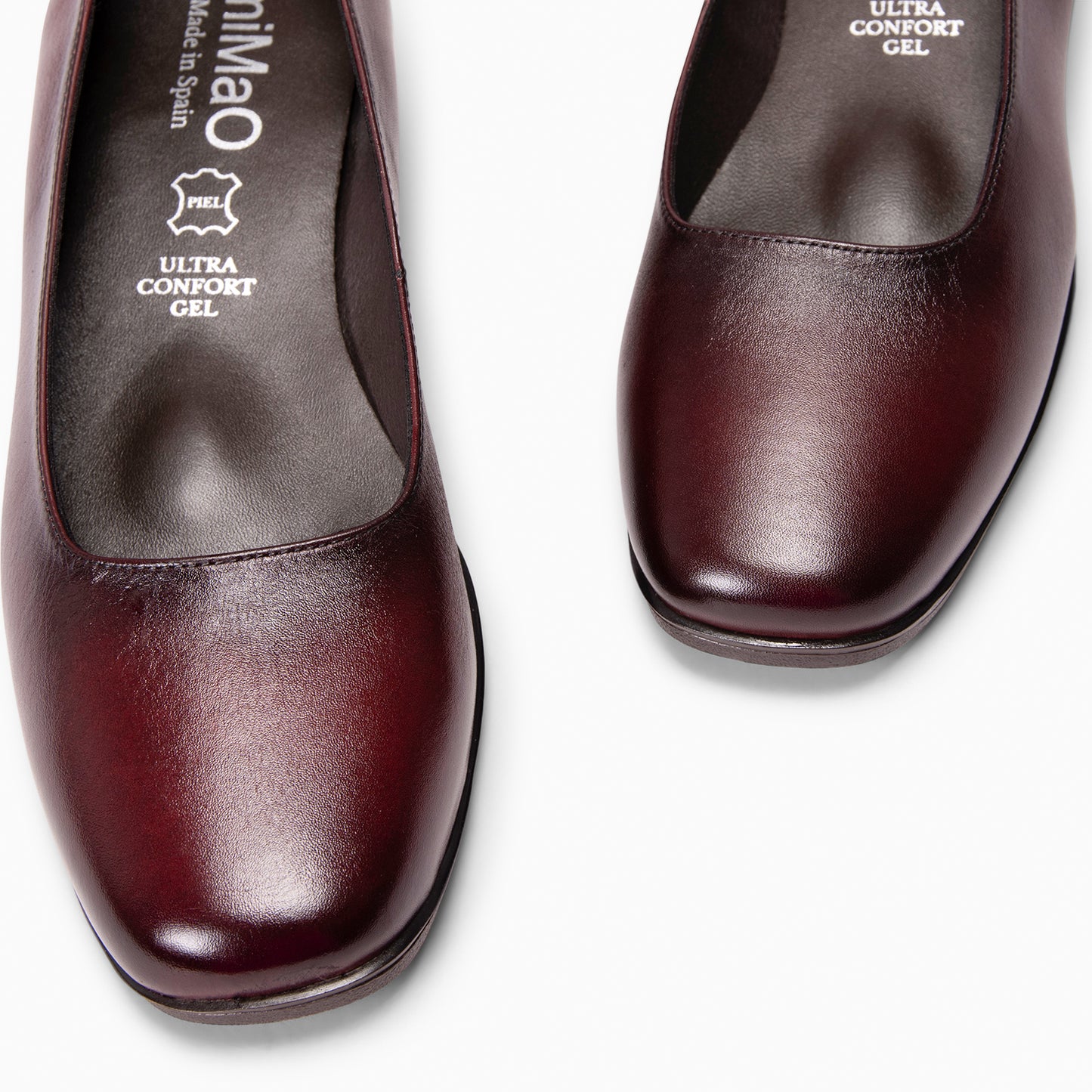 URBAN WIN – Zapato urban de punta cuadrada BURDEOS